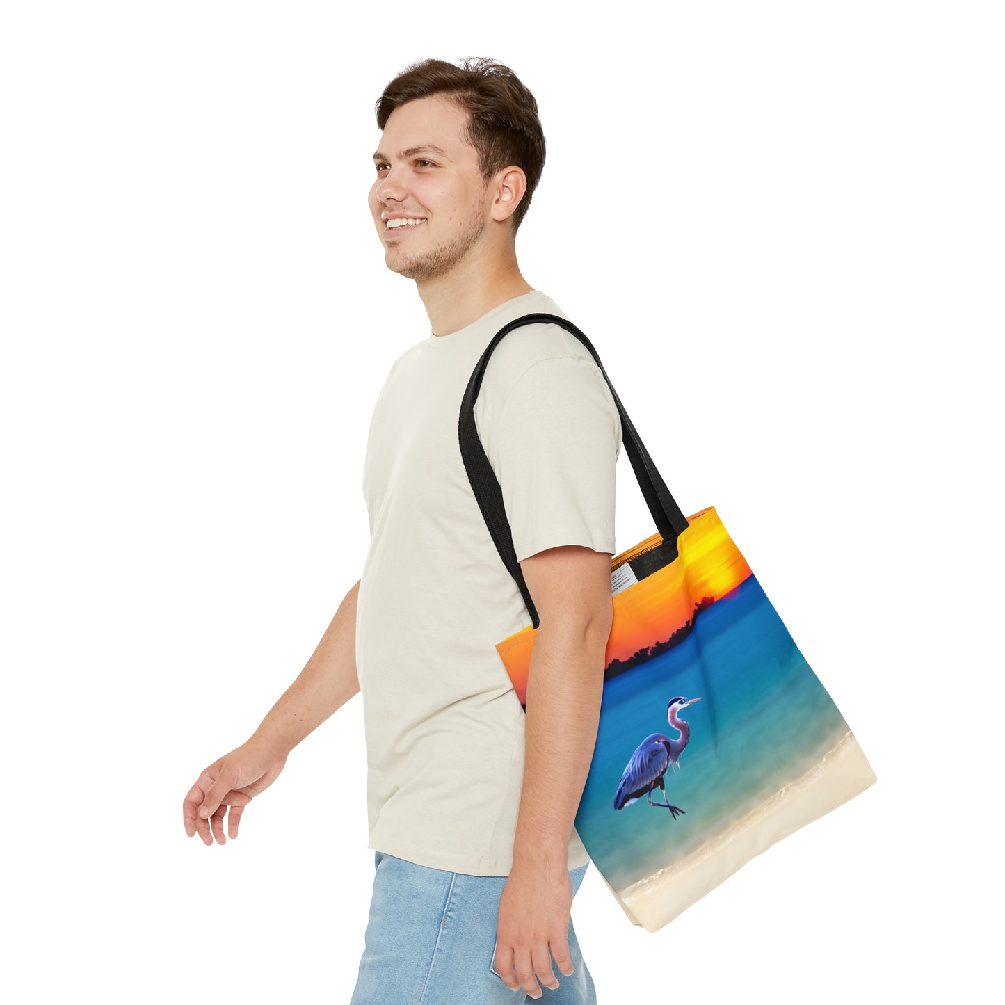 Blue Heron in Sunset - Tote Bag