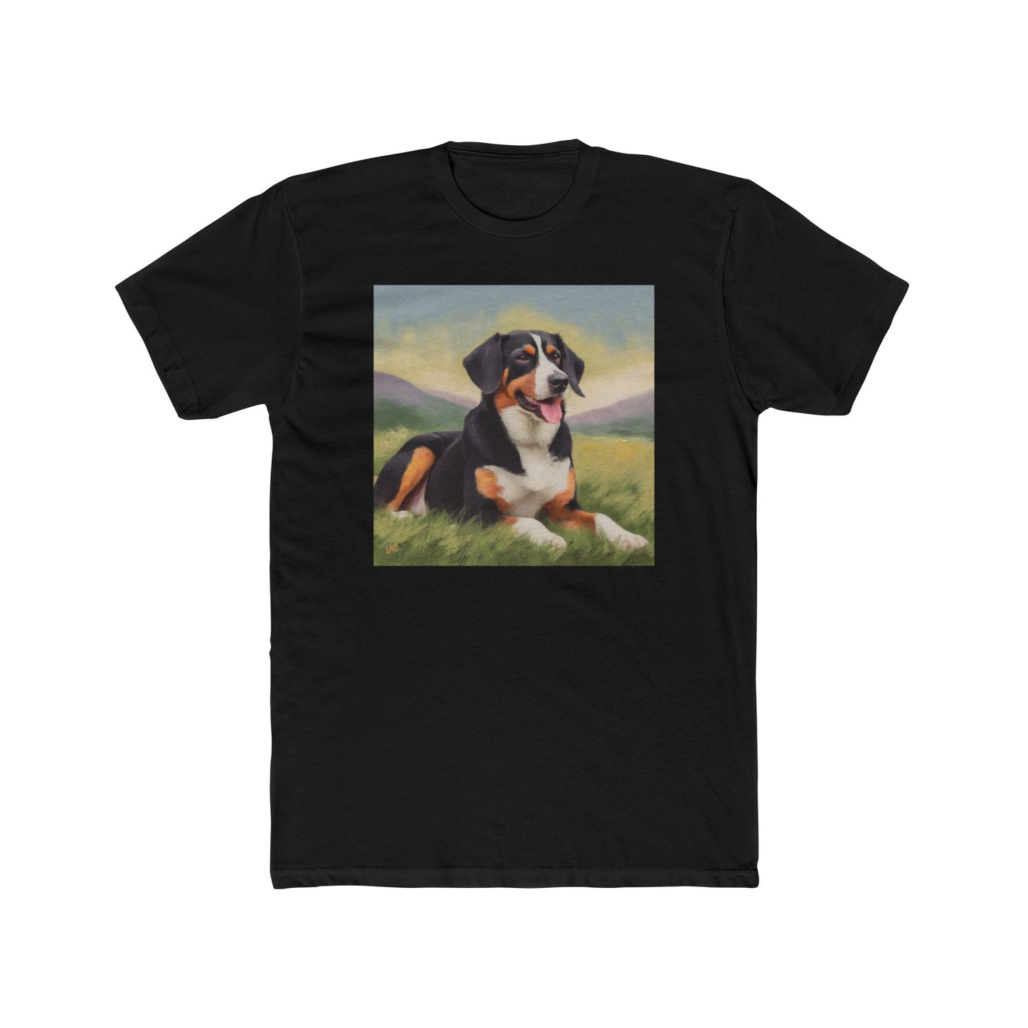 Entlebucher Mountain Dog Men's Fitted Cotton Crew Tee