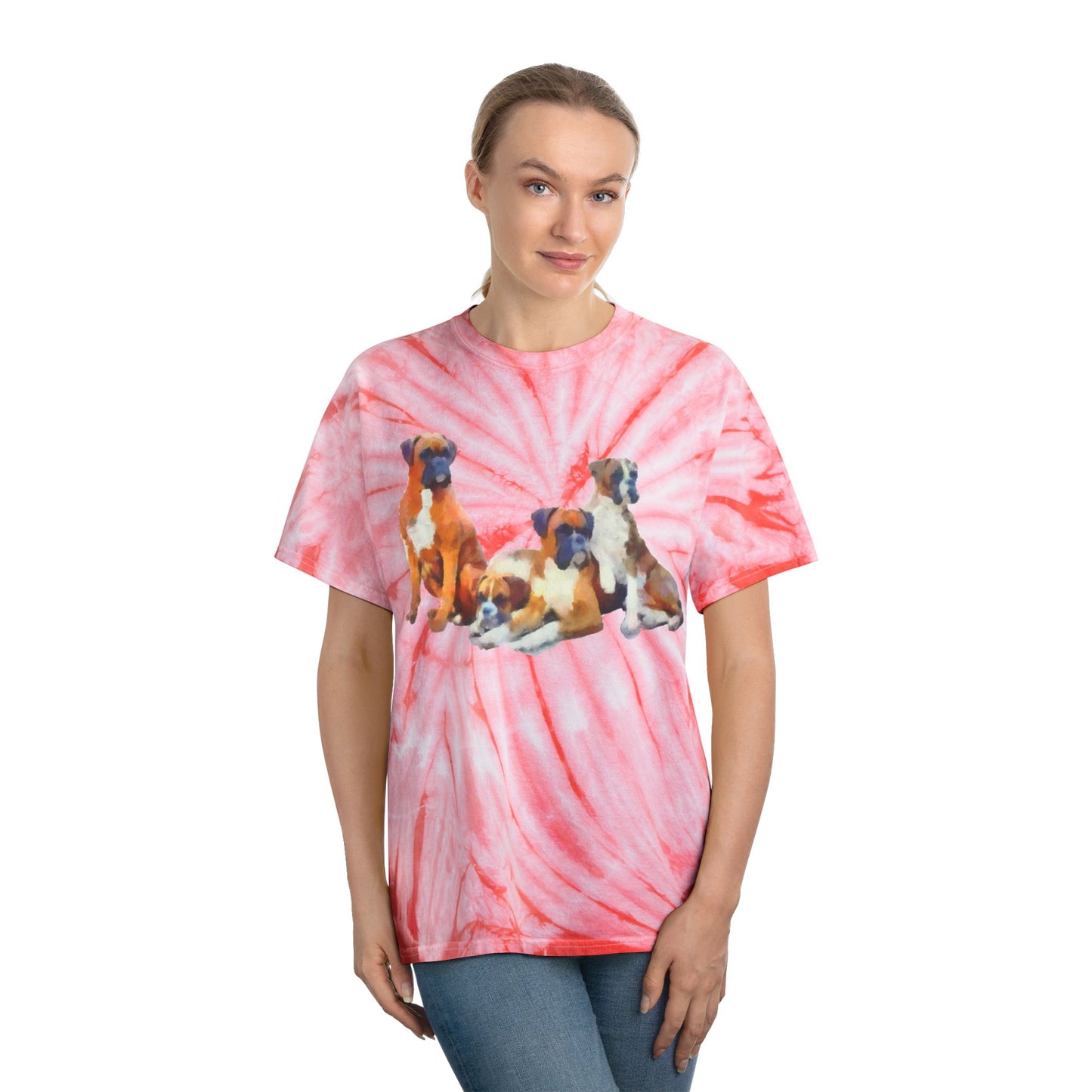 Boxer Quartet Unisex Cotton Tie-Dye Tee in Cyclone