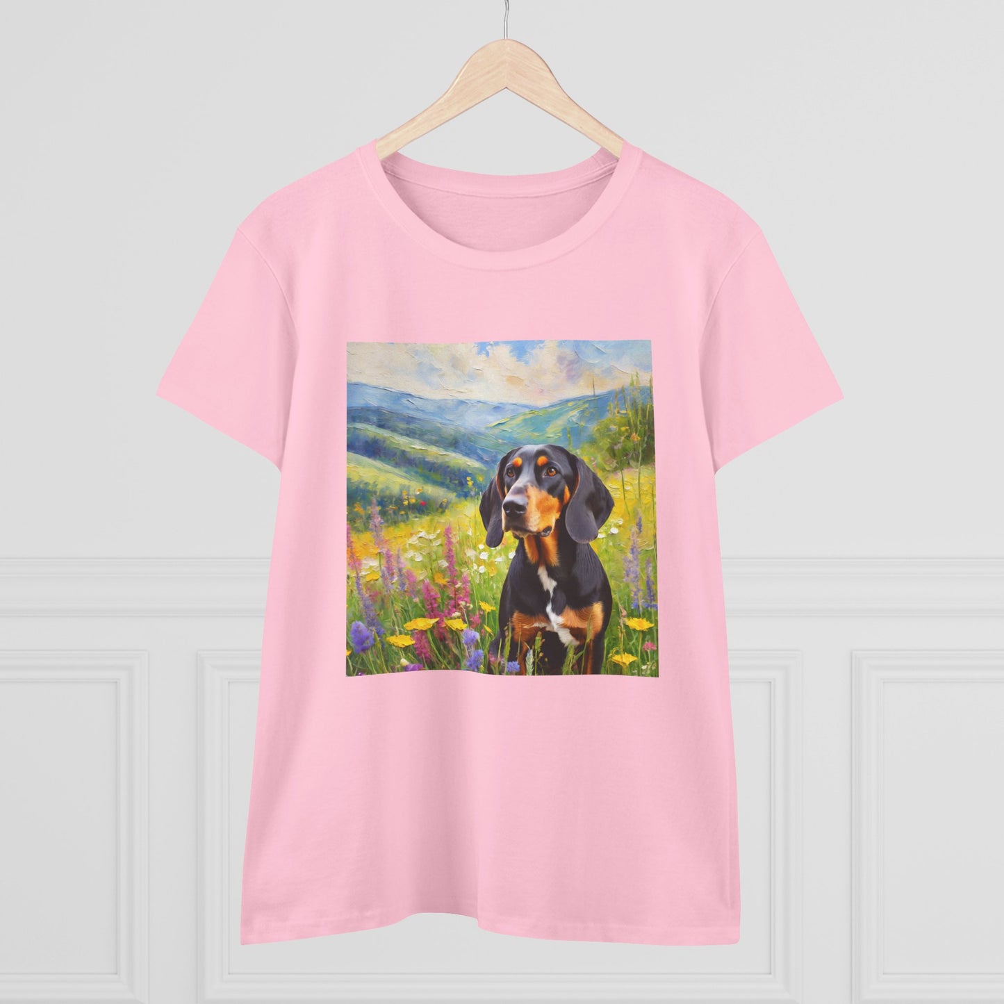 Black & Tan Coonhound Women's Midweight Cotton Tee