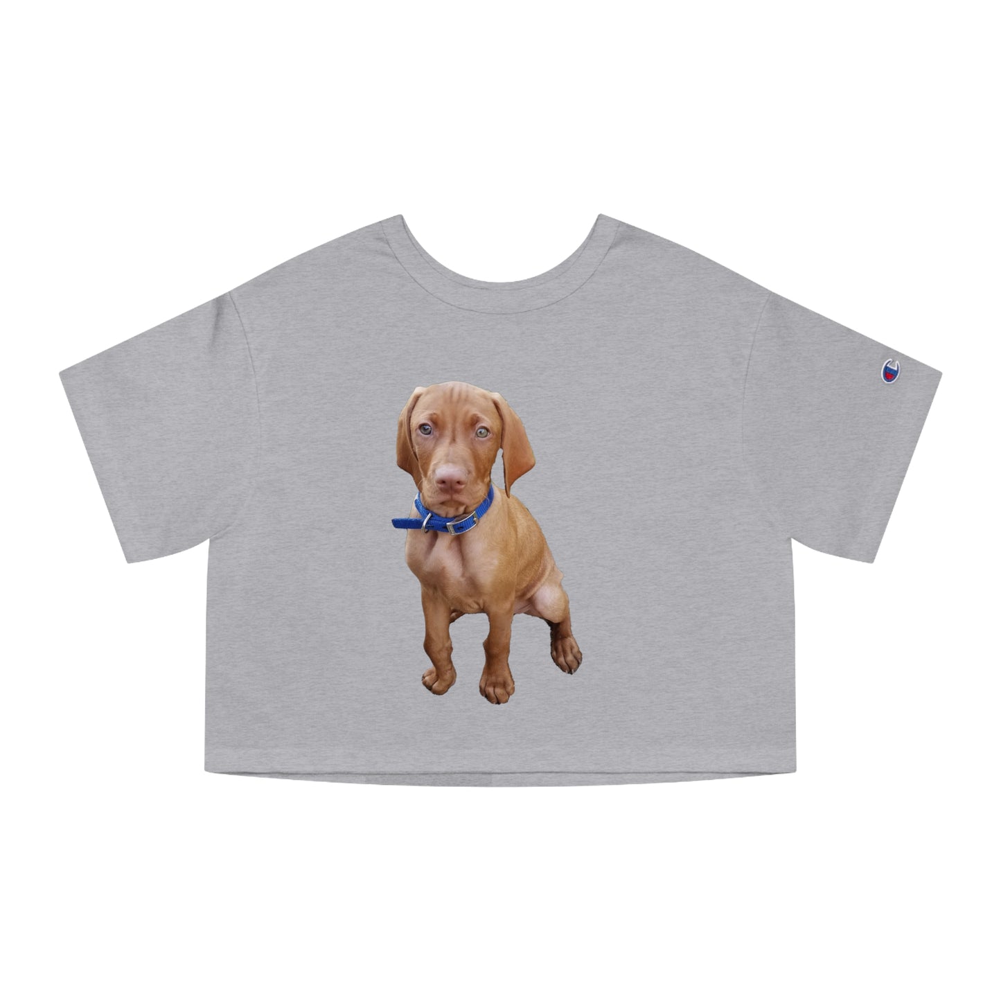 Hungarian Vizsla 'Augie' Women's Cropped CottonT-Shirt
