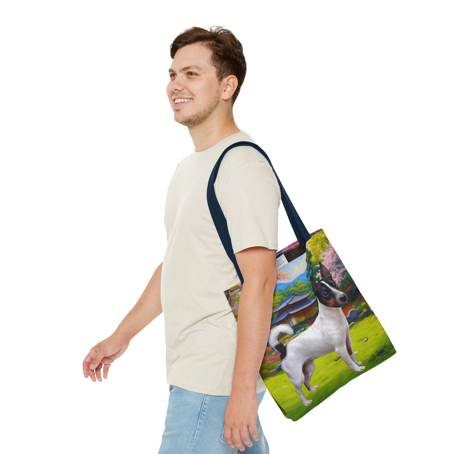 Japanese Terrier Polyester Tote Bag