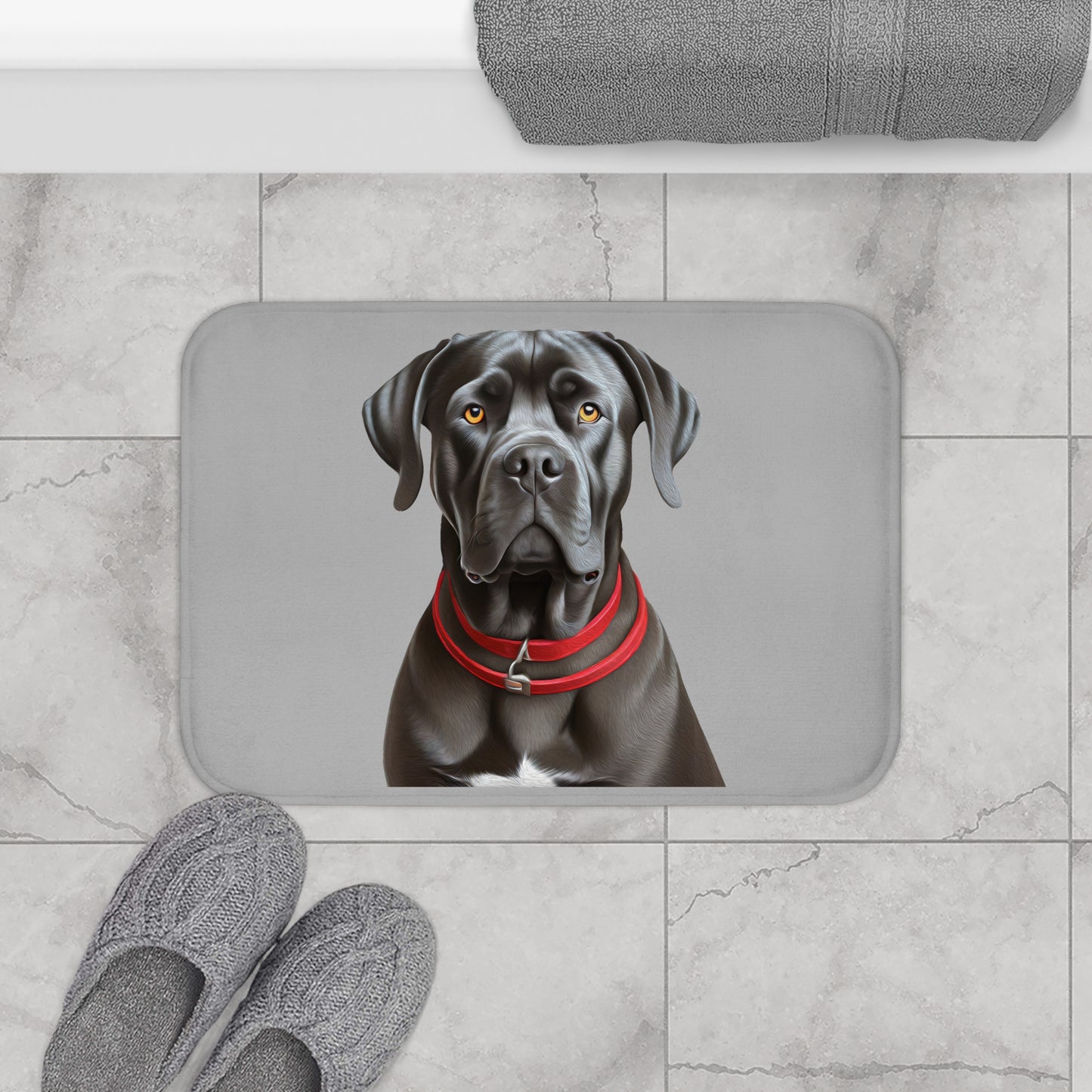 Charming Cane Corso Bath Mat
