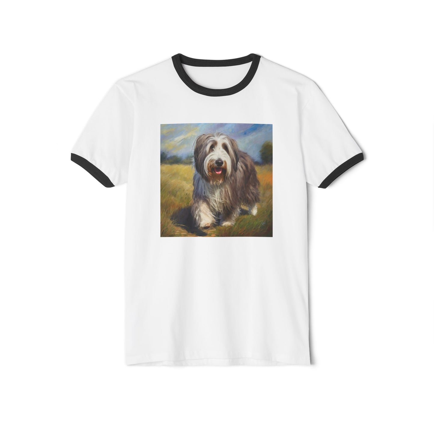 Bearded Collie Classic Cotton Ringer T-Shirt