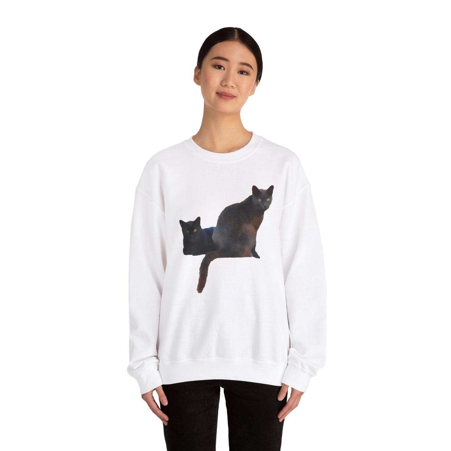 Black Cats 'Sifnos Sisters' Unisex 50/50 Crewneck Sweatshirt