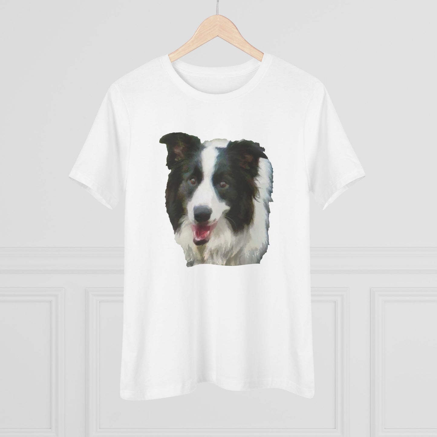 Border Collie 'Archie' Women's Relaxed Fit Cotton Tee