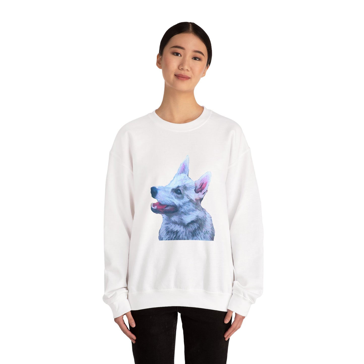 Norwegian Buhund Unisex 50/50 Crewneck Sweatshirt
