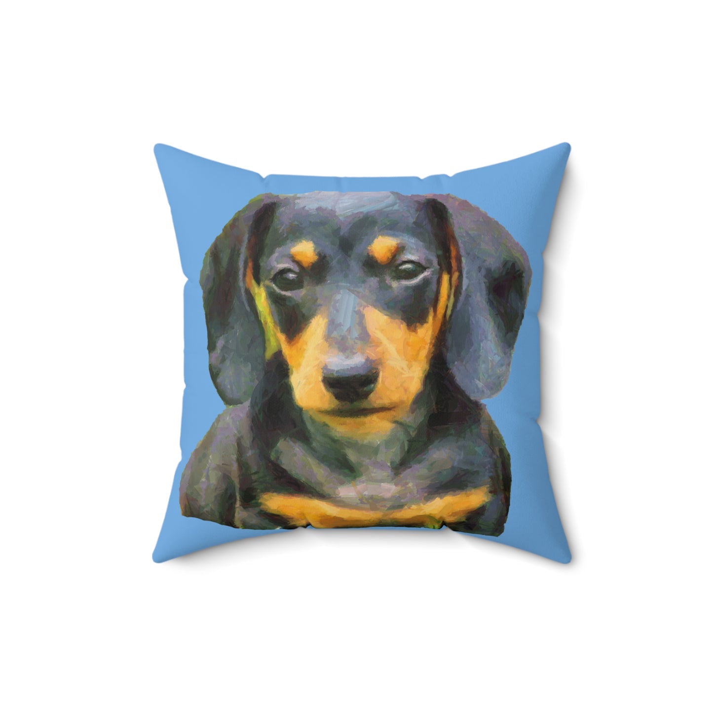 Dachshund 'Doxie #2' Spun Polyester Throw Pillow