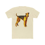 Airedale Terrier 'Lucy' Men's Fitted Cotton Crew Tee