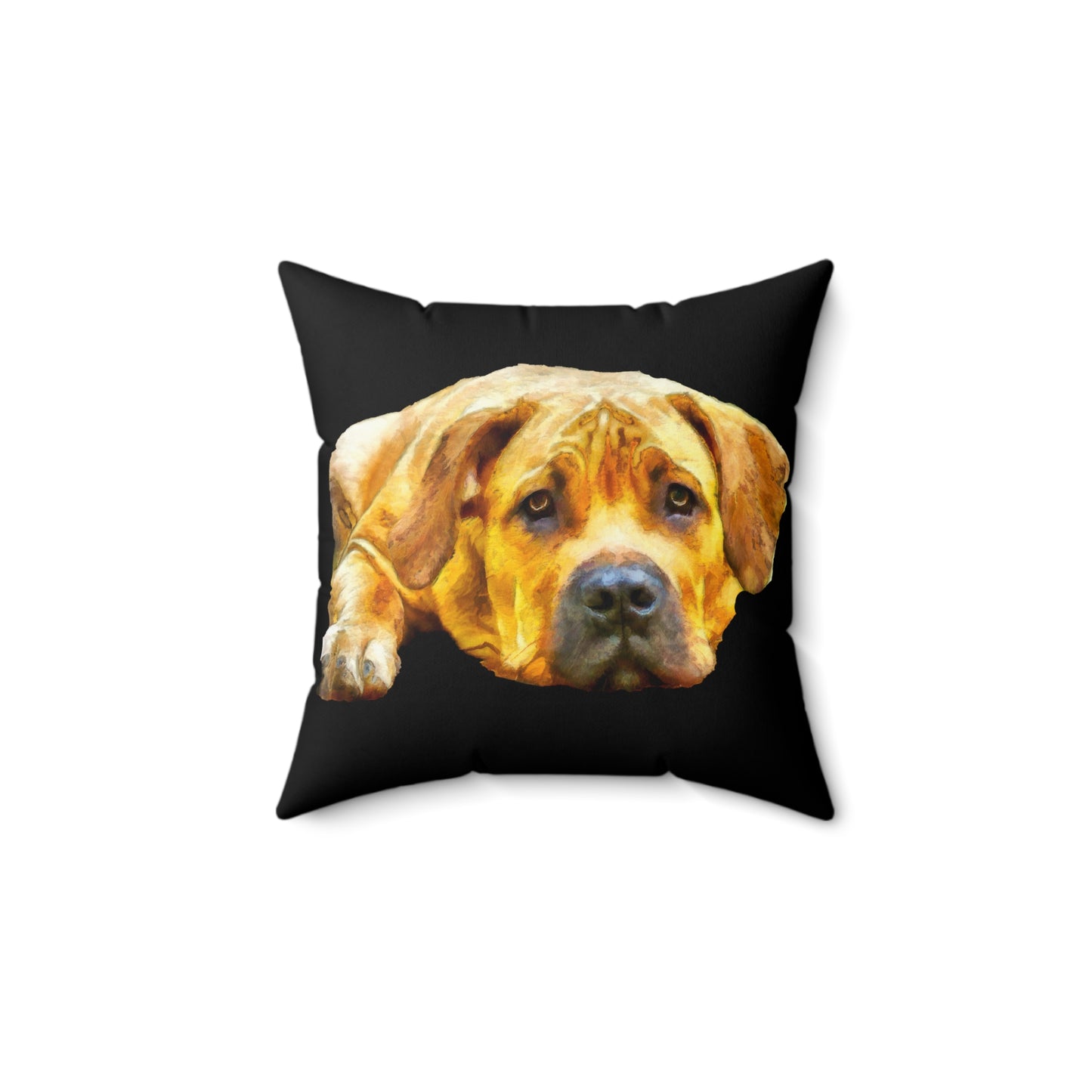 Boerboel Spun Polyester Throw Pillow