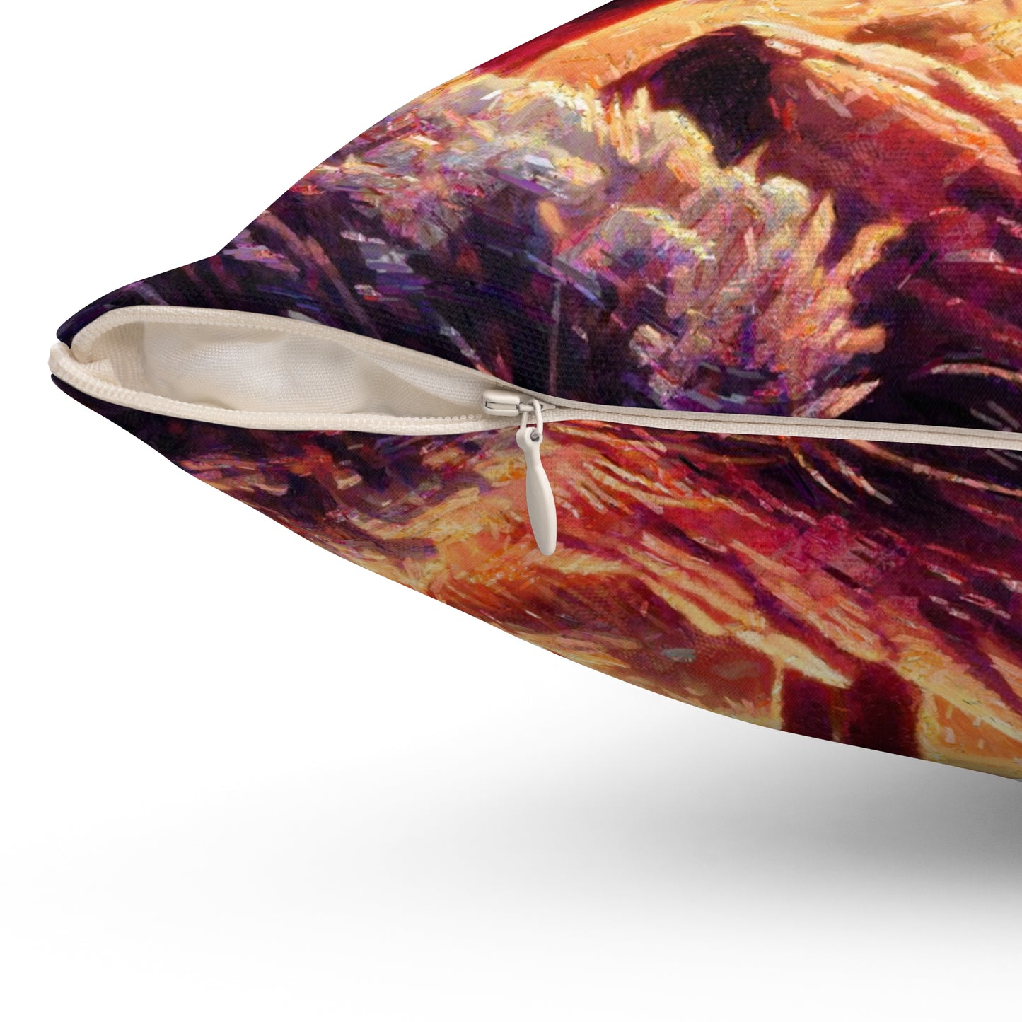 Coyotees in Moonlight - Spun Polyester Throw Pillow