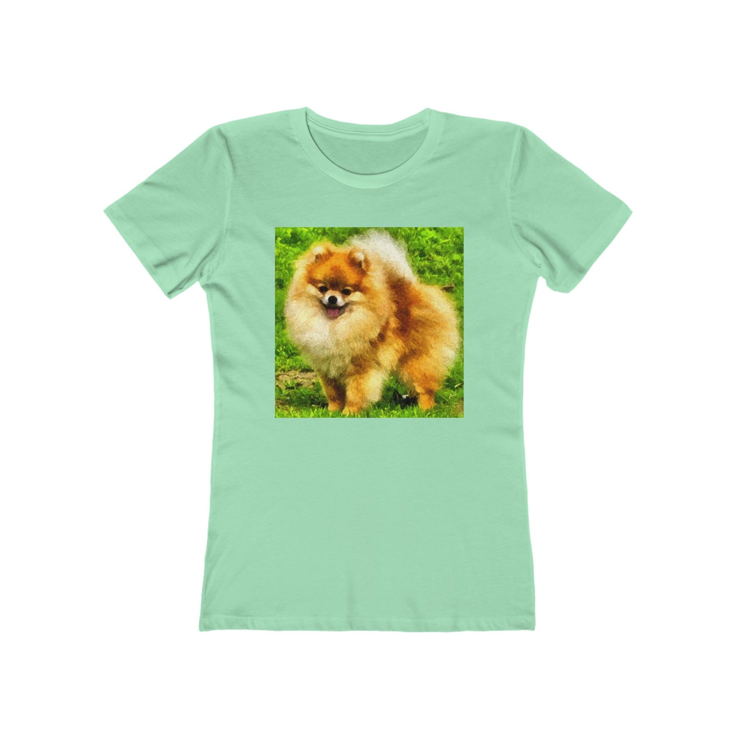Pomeranian 'Pom Pom' - Women's Slim Fit Ringspun Cotton T-Shirt