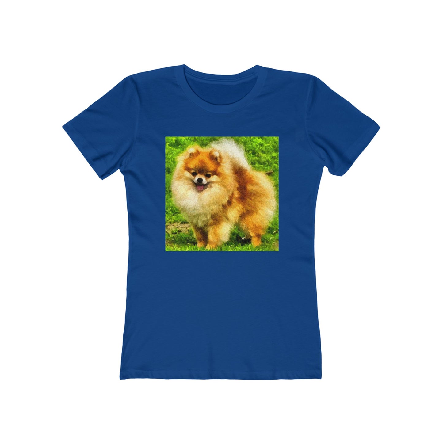 Pomeranian 'Pom Pom' - Women's Slim Fit Ringspun Cotton T-Shirt
