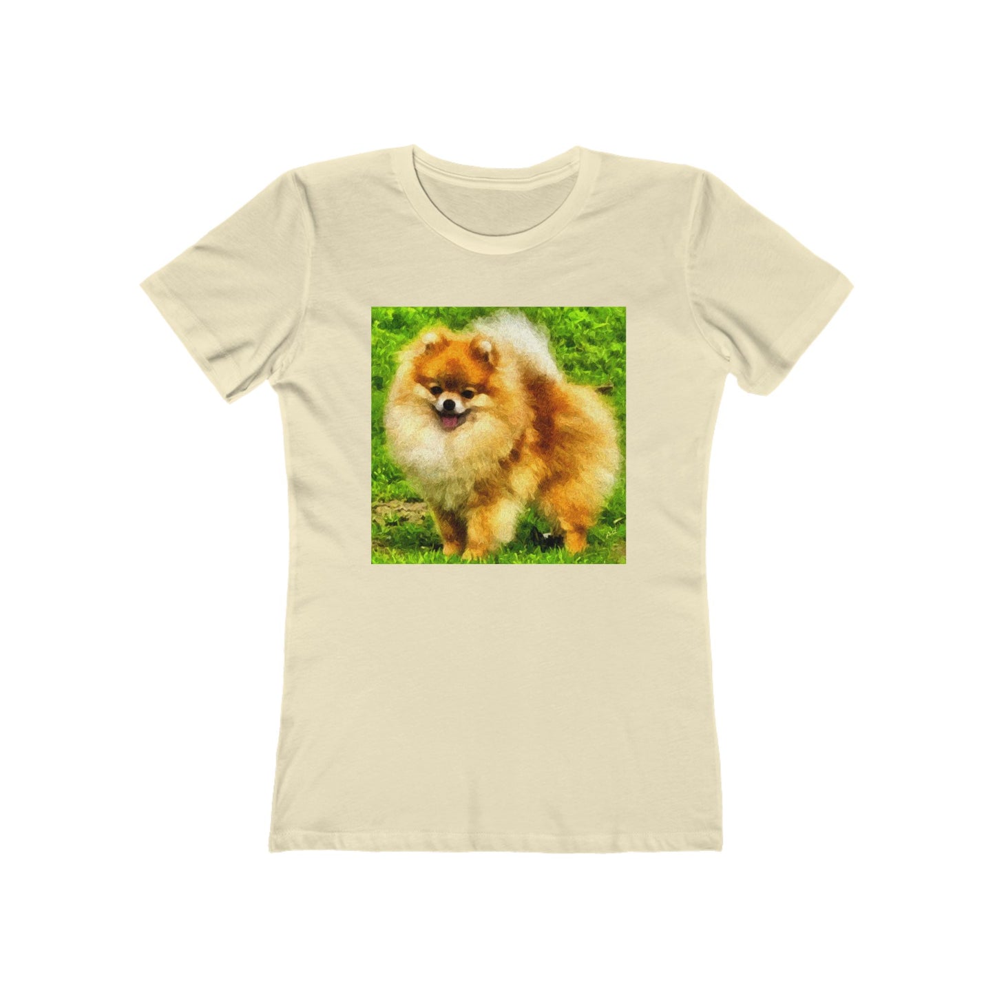 Pomeranian 'Pom Pom' - Women's Slim Fit Ringspun Cotton T-Shirt
