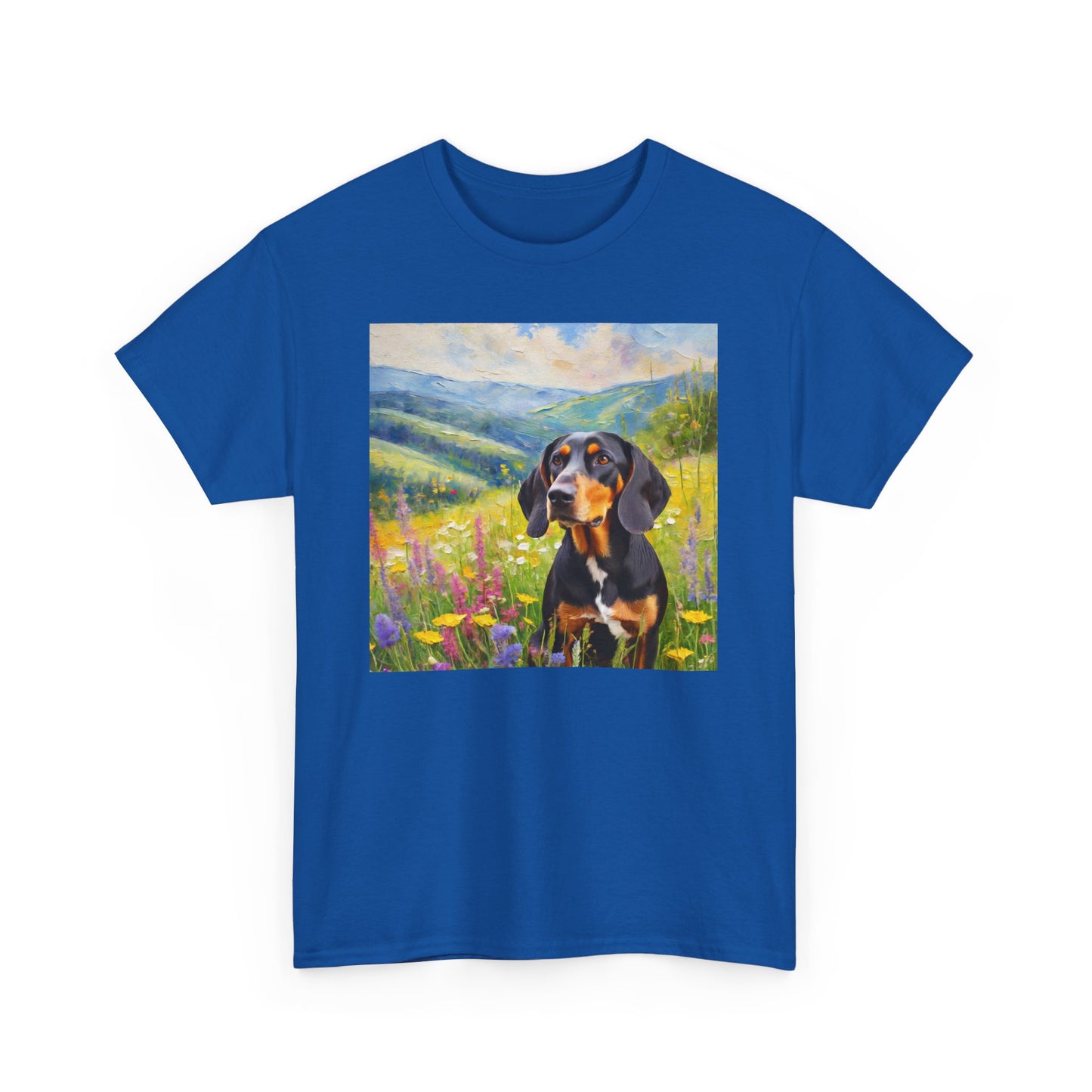 Black & Tan Coonhound Unisex Heavy Cotton Tee