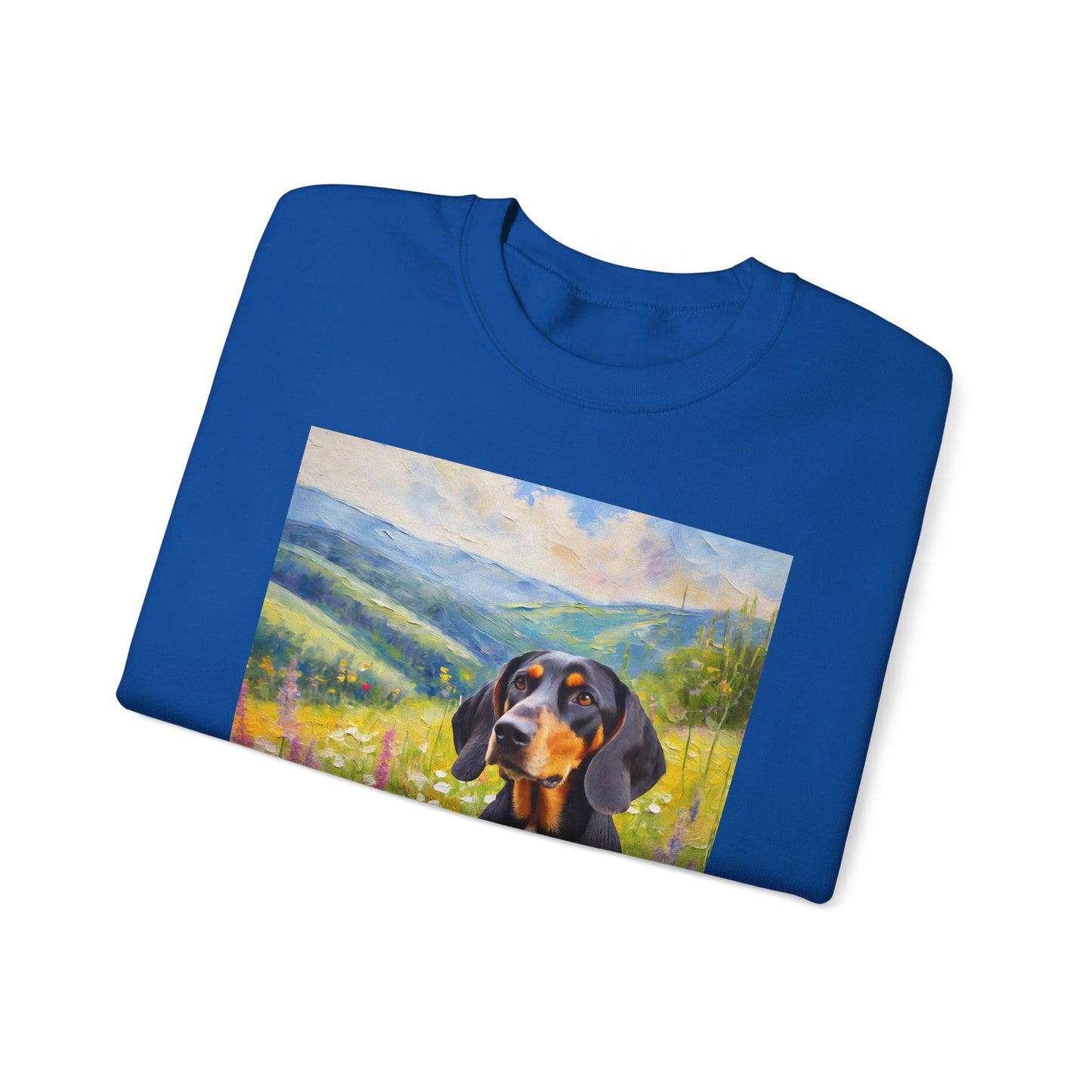 Black & Tan Coonhound Unisex 50/50 Crewneck Sweatshirt