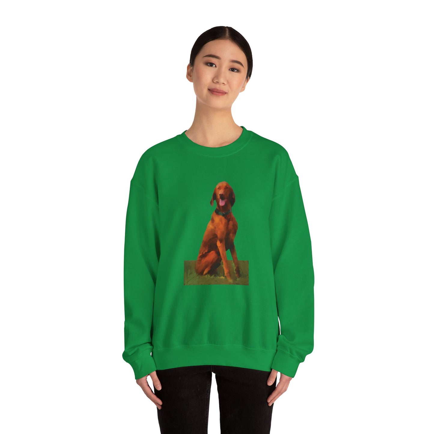Hungarian Vizsla 'Waiting for the Bride' Unisex 50/50 Crewneck Sweatshirt