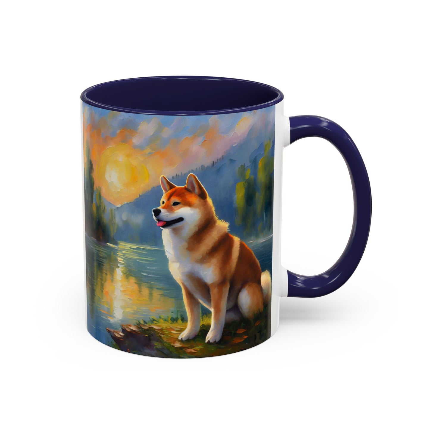 Shiba Inu - Ceramic Accent Coffee Mug - 2 Sizes