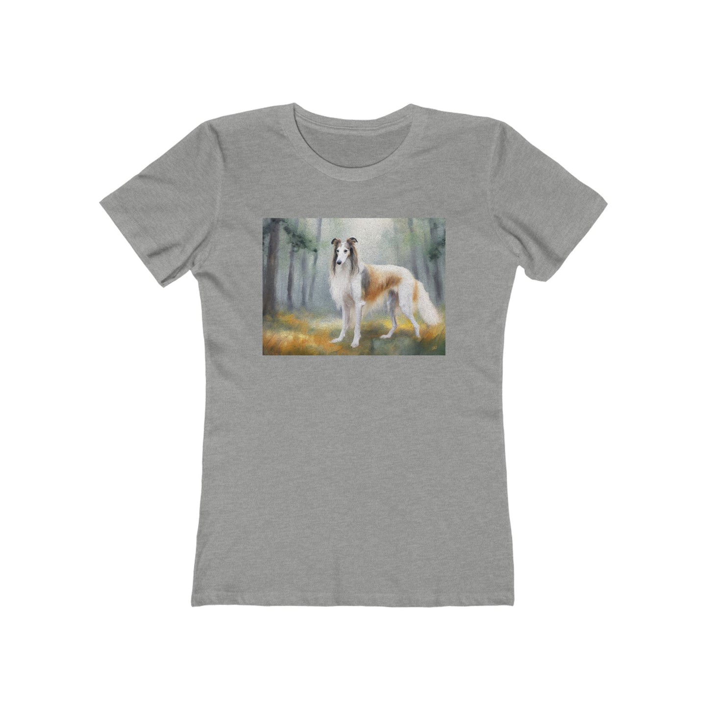 Borzoi 'Russian Wolfhound' Women's Slim Fitted Ringspun Cotton Tee