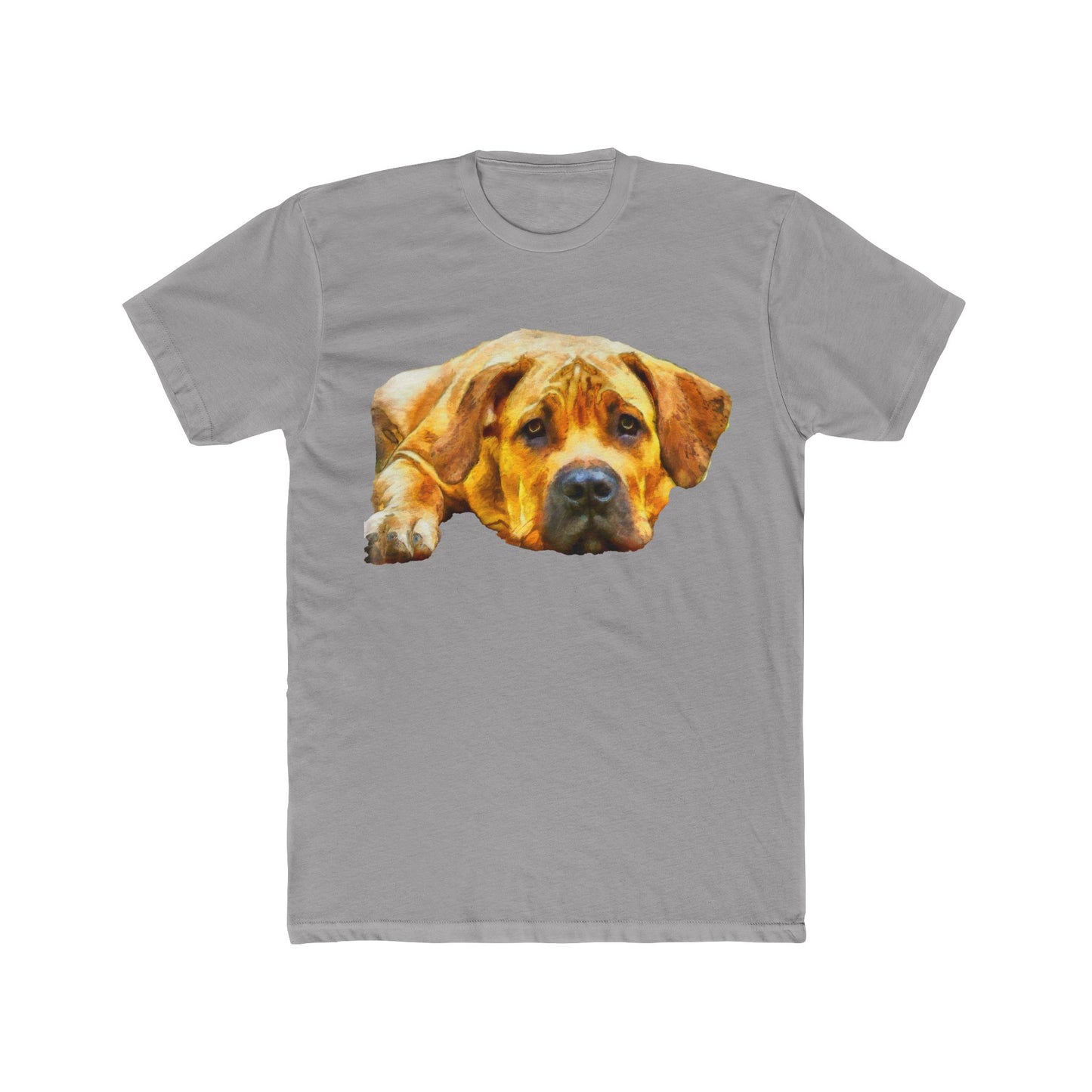 Boerboel Men's Fitted Cotton Crew Tee: Embrace Comfort and Style