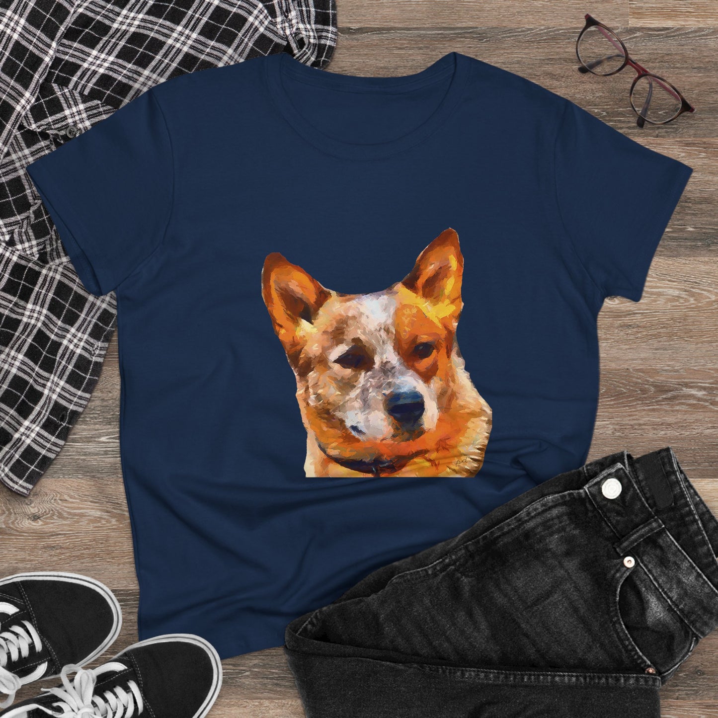 Red Heeler - Australian Cattle Dog Women's Midweight Cotton Tee