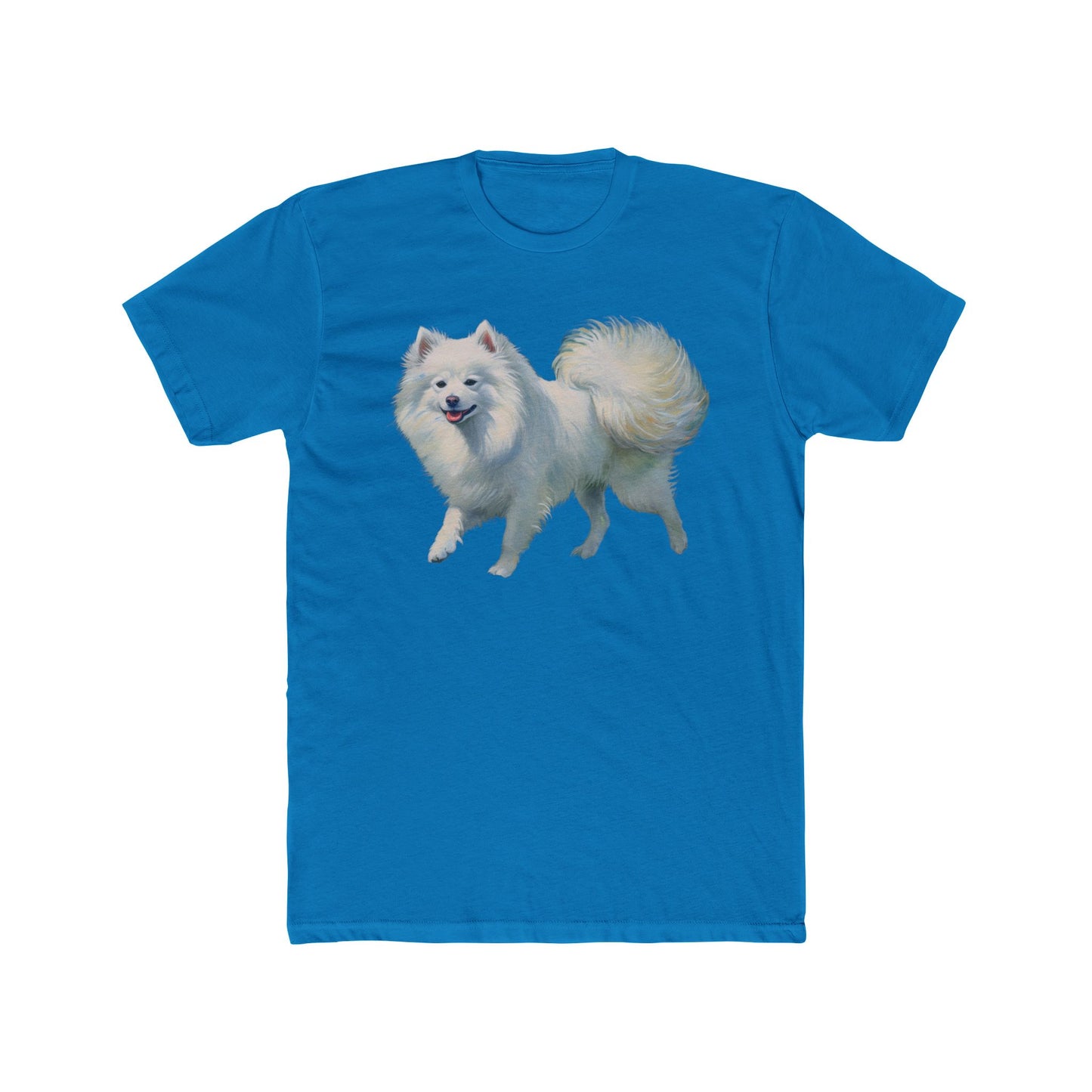 Japanese Spitz - Men's Fitted Cotton Crew Tee
