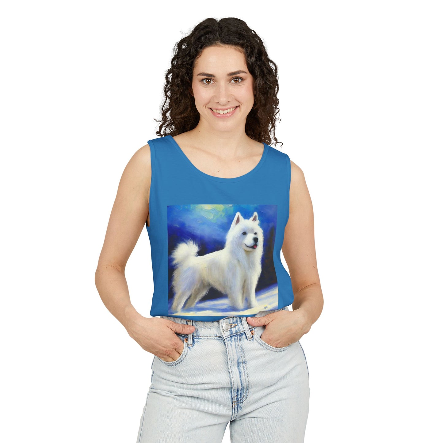 American Eskimo Dog Unisex Relaxed Fit Ringspun Cotton Tank Top