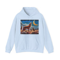 Coyotes in Moonlight Unisex 50/50 Hooded Sweatshirt