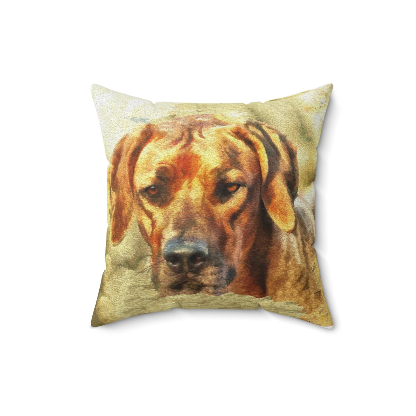 Rhodesian Ridgeback 'Zulu' Spun Polyester Throw Pillow
