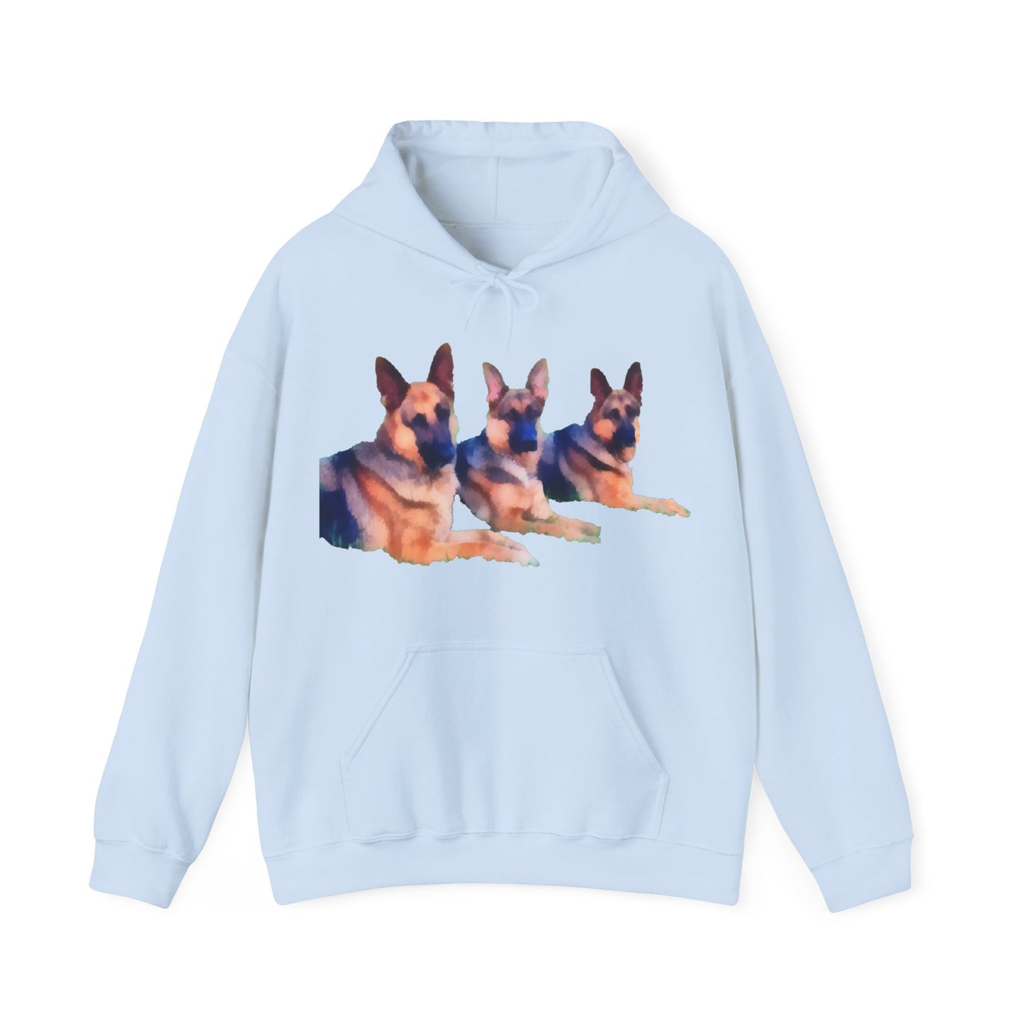 German Shepherd Trio Unisex Hoodie: Pawsitively Stylish!