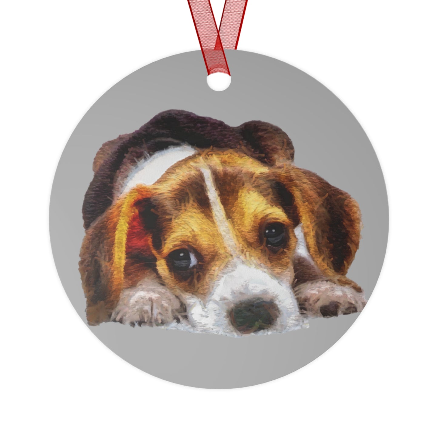 Beagle 'Daisy Mae' Christmas Tree Metal Ornaments