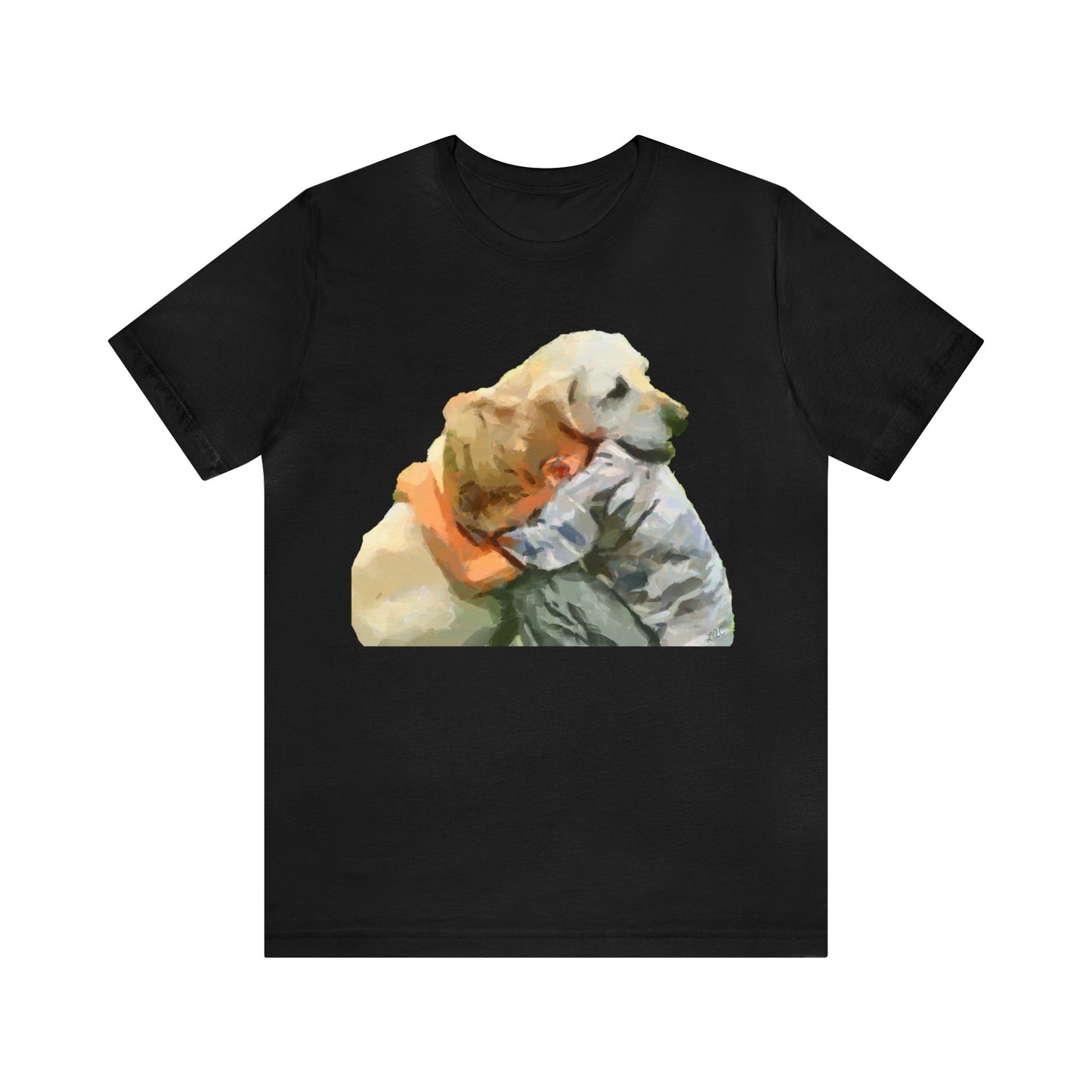 Yellow Labrador Retriever and Child - - Classic Jersey Short Sleeve Tee