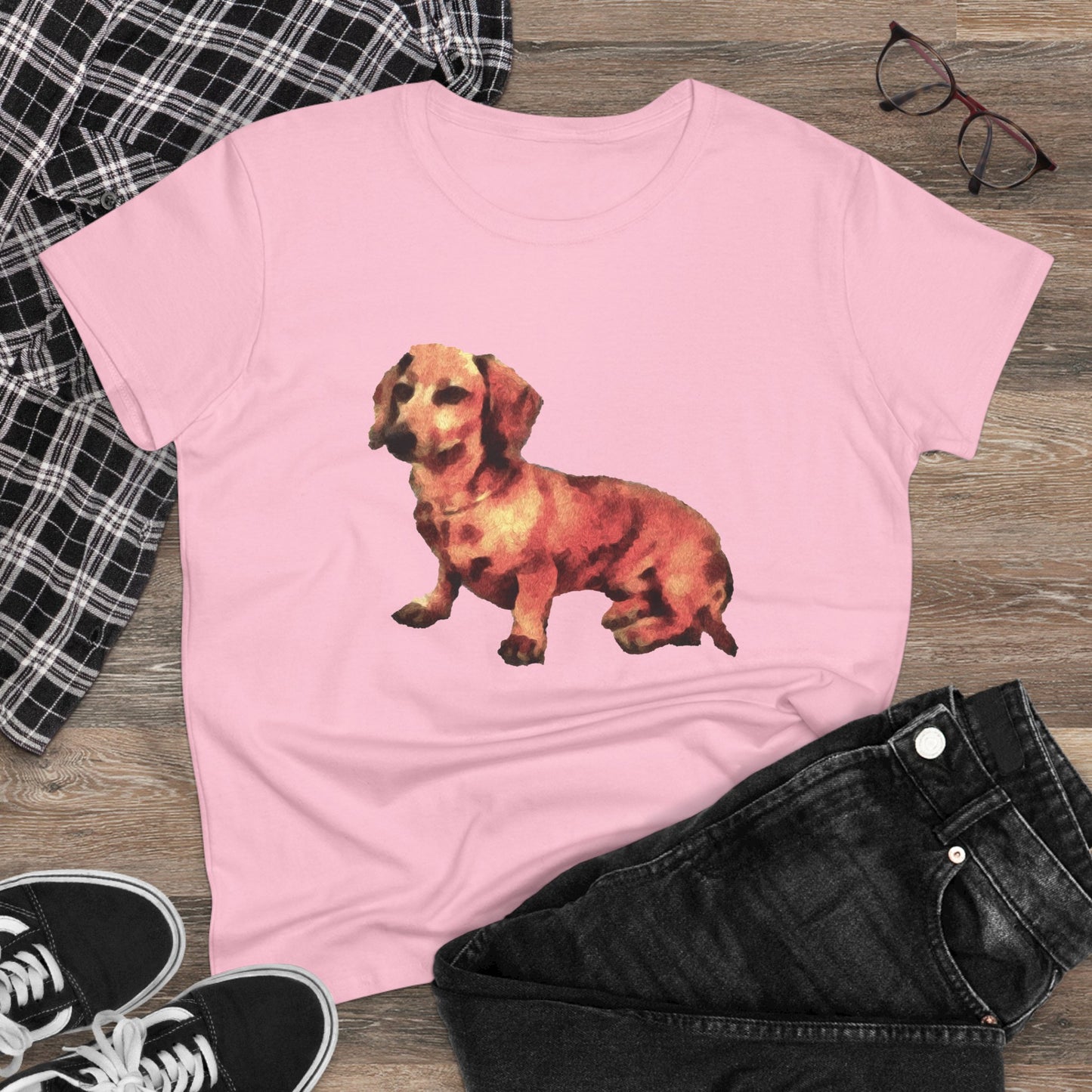 Dachshund 'Simone' Women's Midweight Cotton Tee