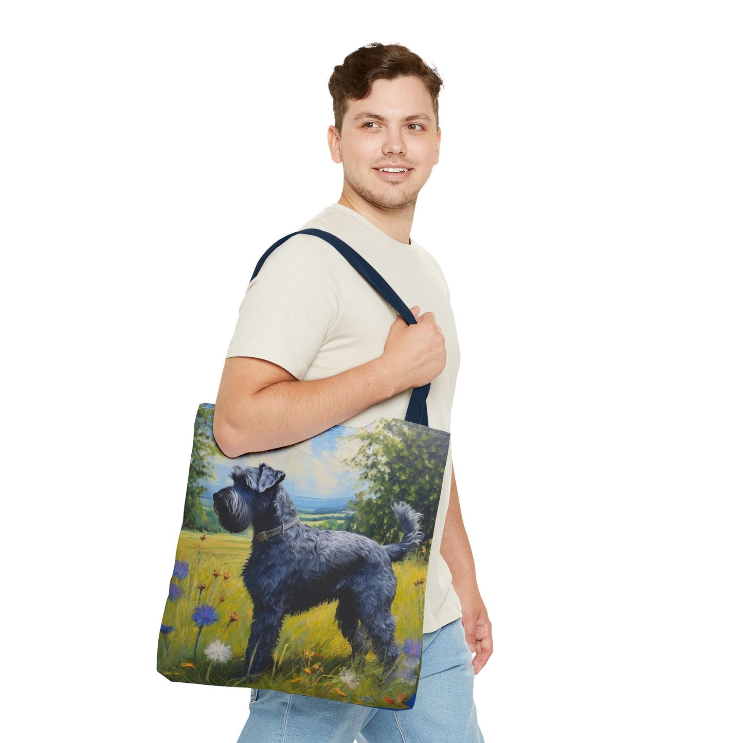 Kerry Blue Terrier Polyester Tote Bag (AOP)