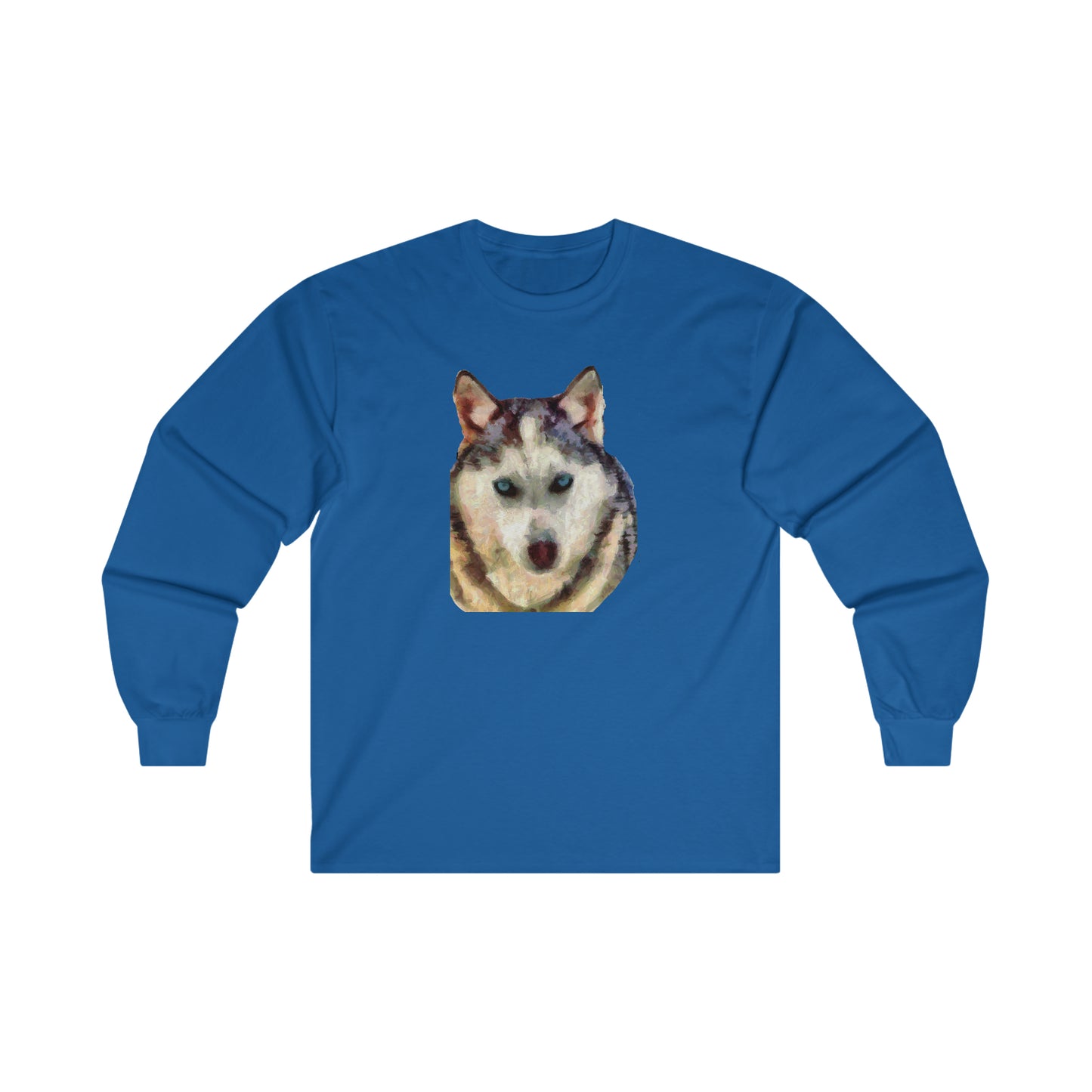 SIberian Husky 'Sacha' Unisex Cotton Long Sleeve Tee