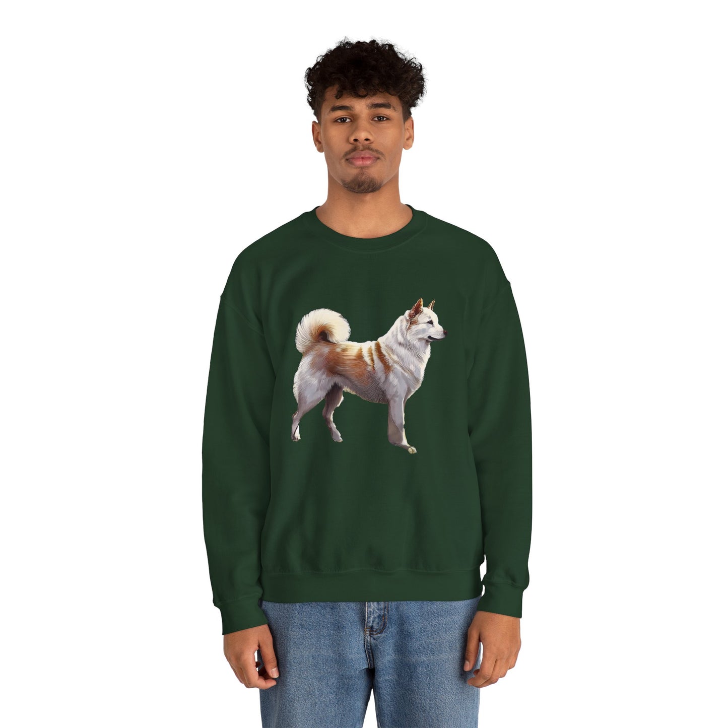Kishu Ken Unisex 50/50 Crewneck Sweatshirt