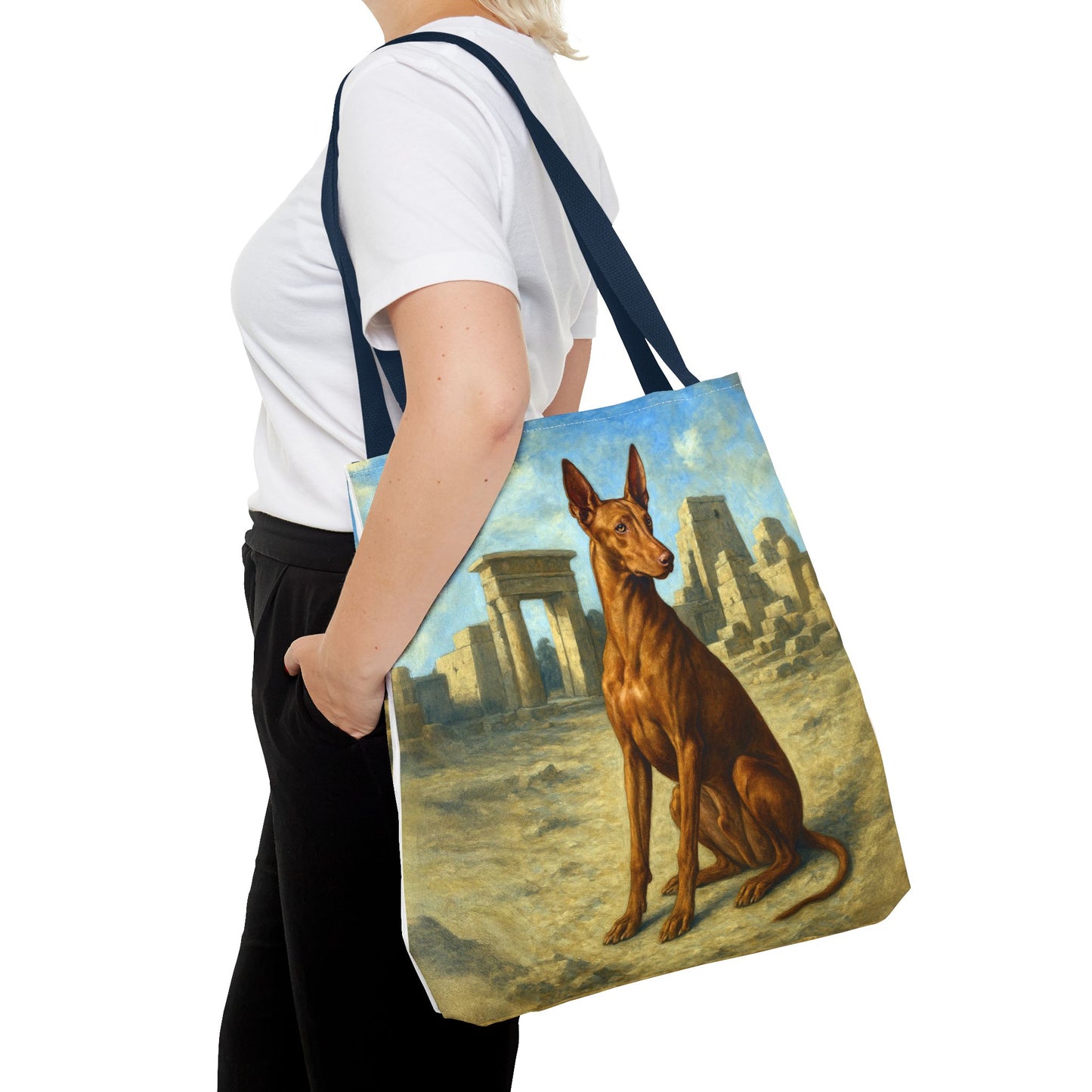 Egyptian Pharoh Hound Polyester Tote Bag (AOP)