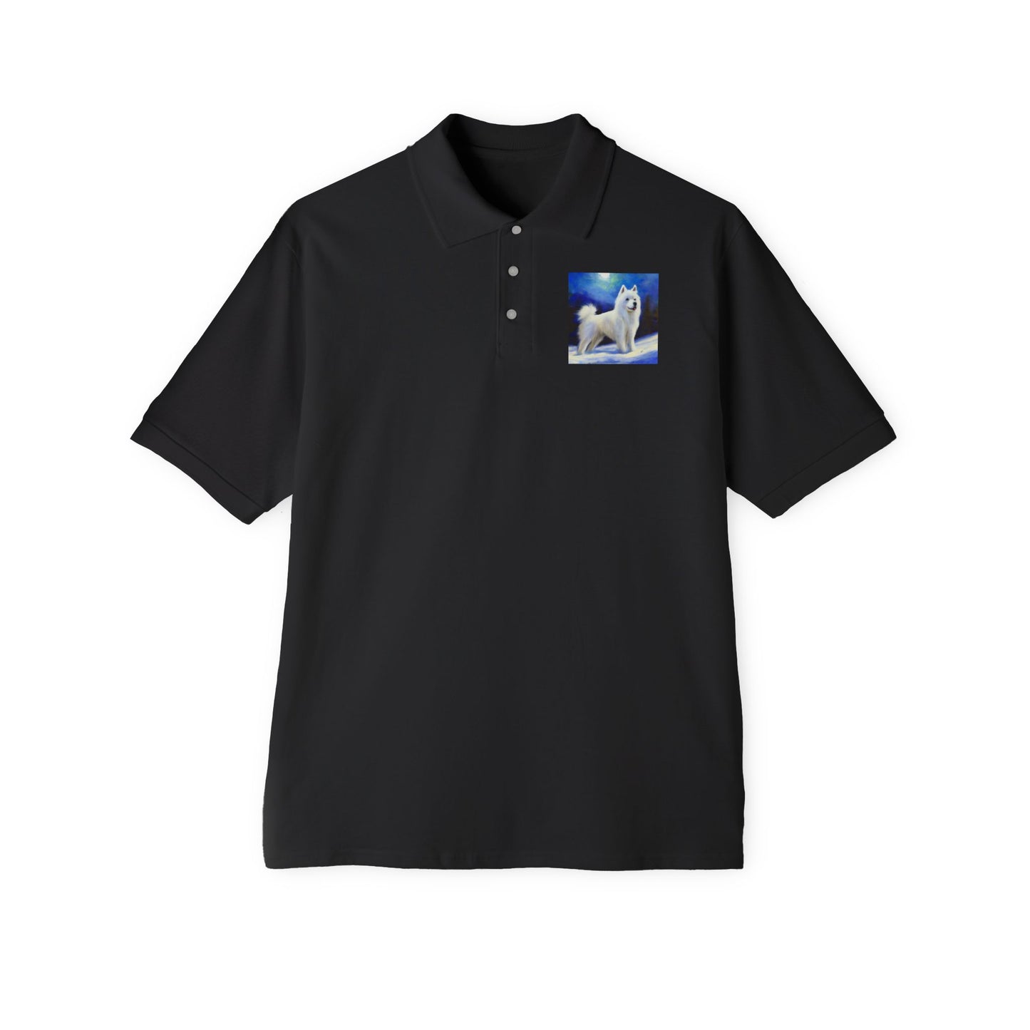 American Eskimo - Men's Piqué Polo Shirt: Timeless Elegance