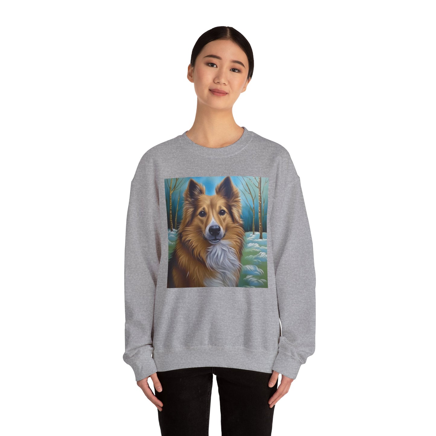 Icelandic Sheepdog #2 Unisex 50/50 Crewneck Sweatshirt