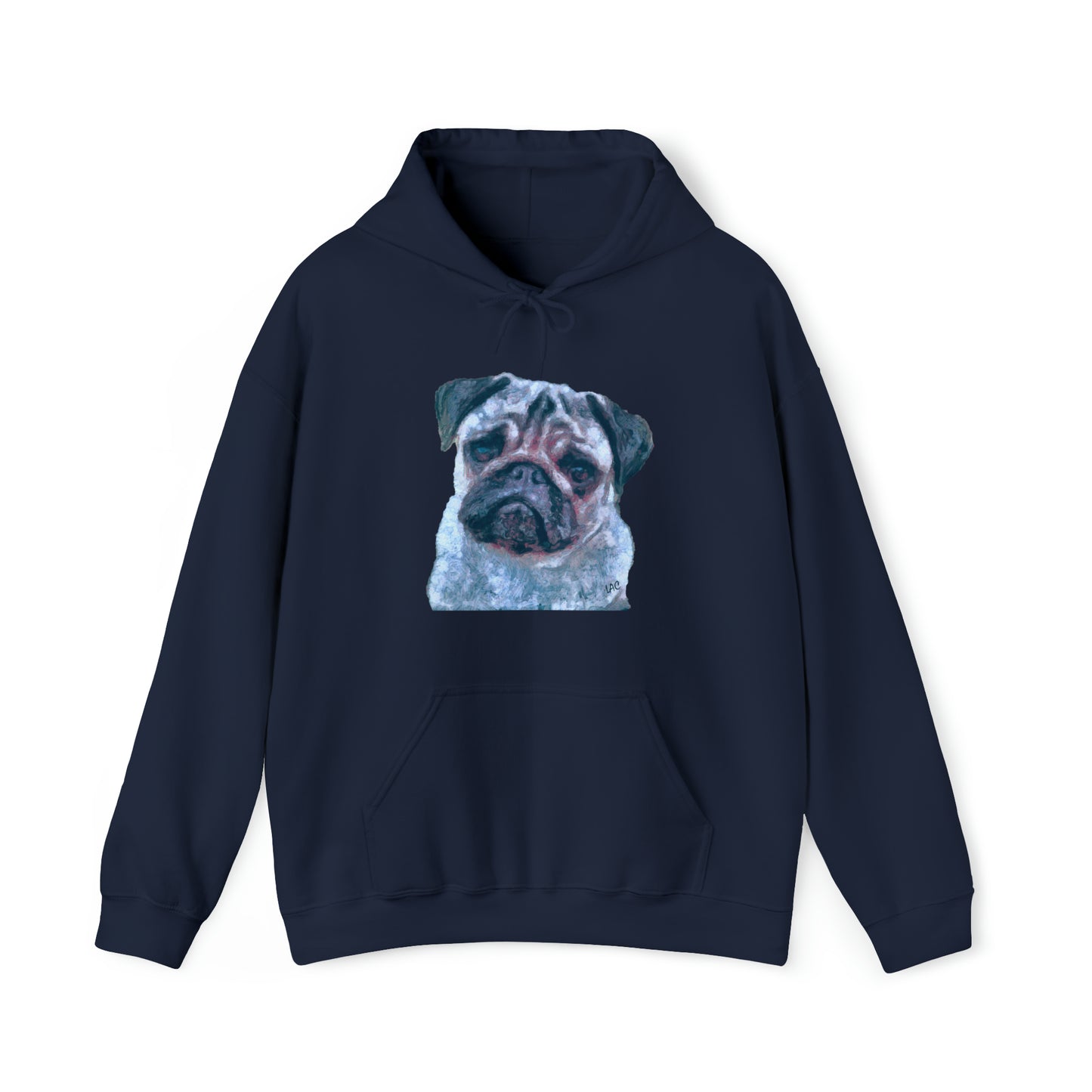 Pug 'Pompey' Unisex 50/50 Hoodie