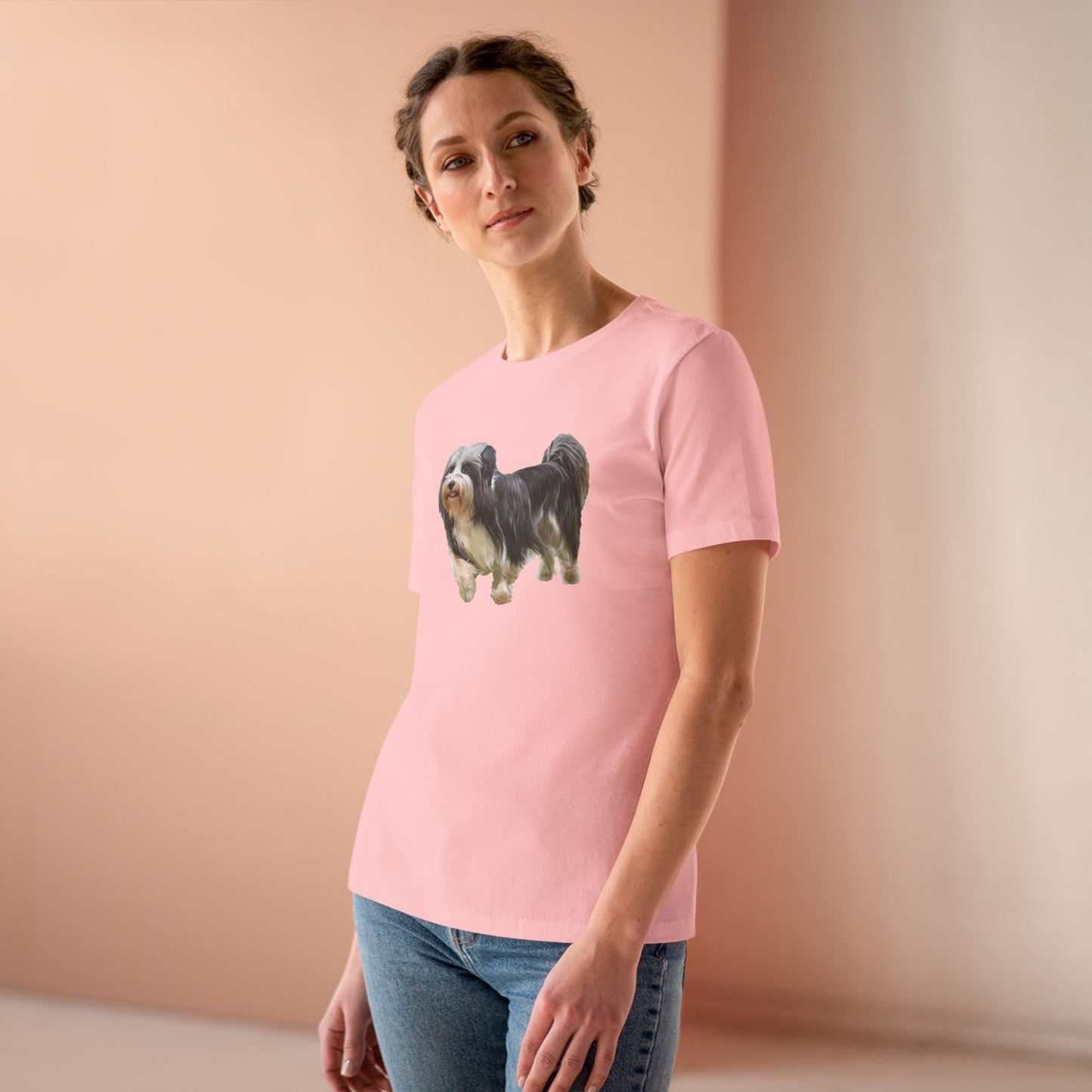 Lowchen Women's Relaxed Fit Cotton Tee