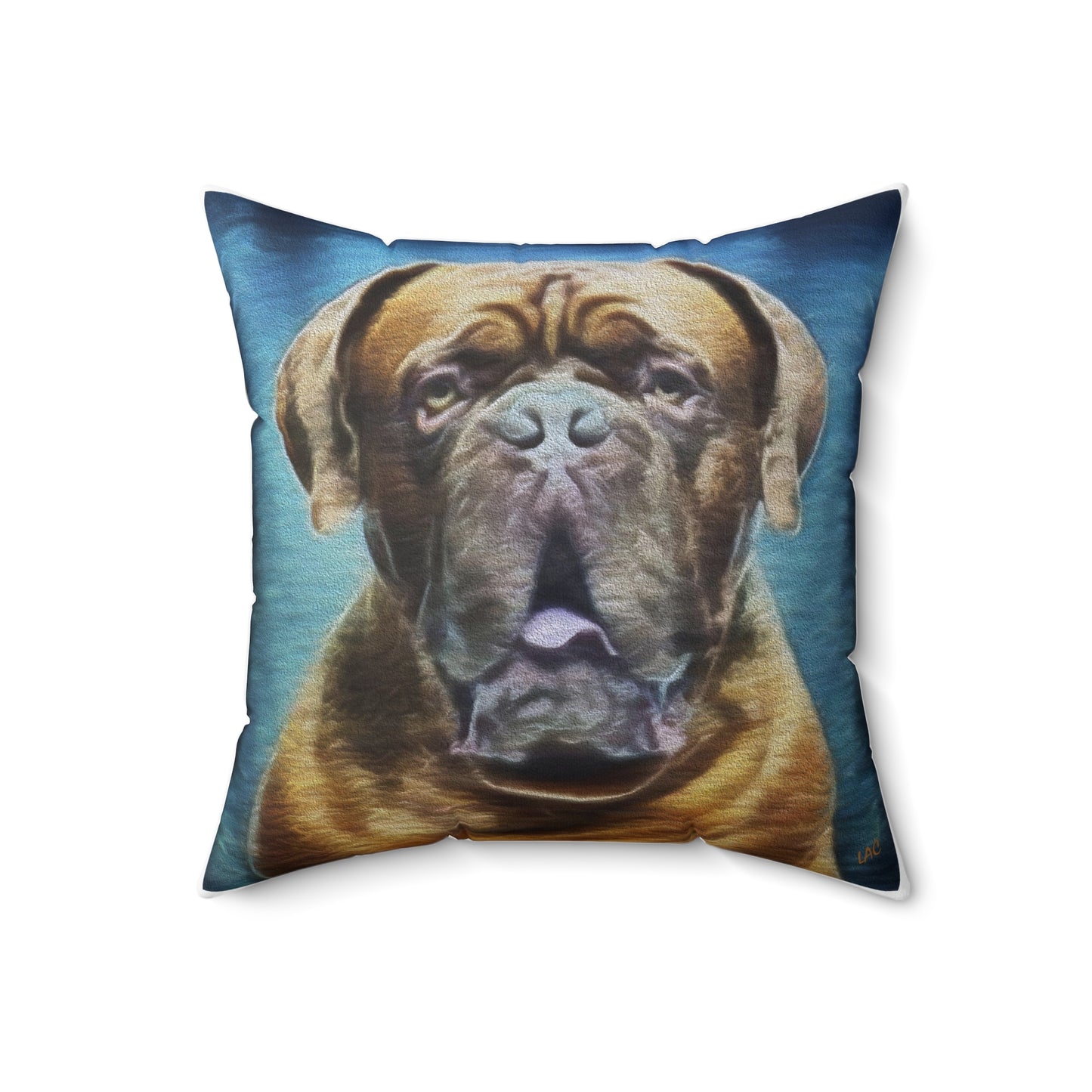 Dogue de Bordeaux Spun Polyester Throw Pillow