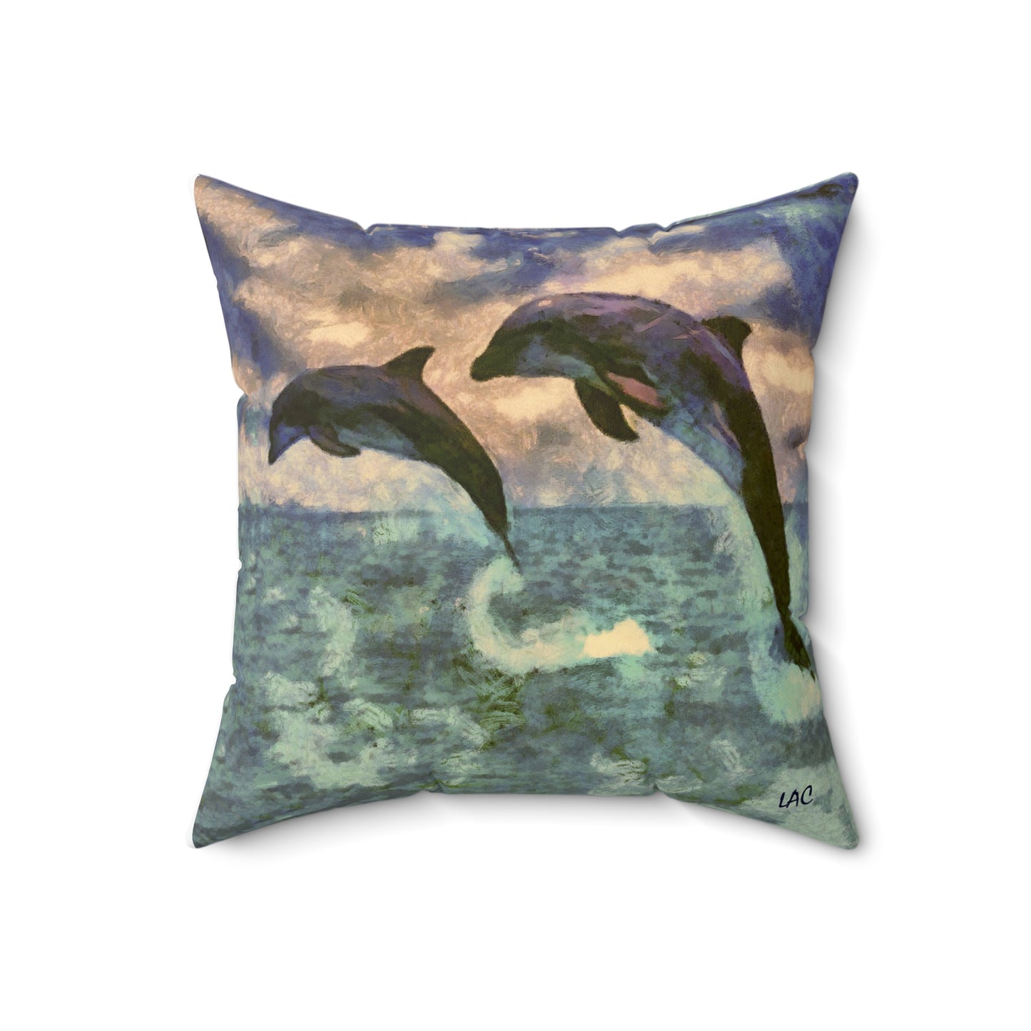 Dolphine 'Flip & Flop' Spun Polyester Throw Pillow