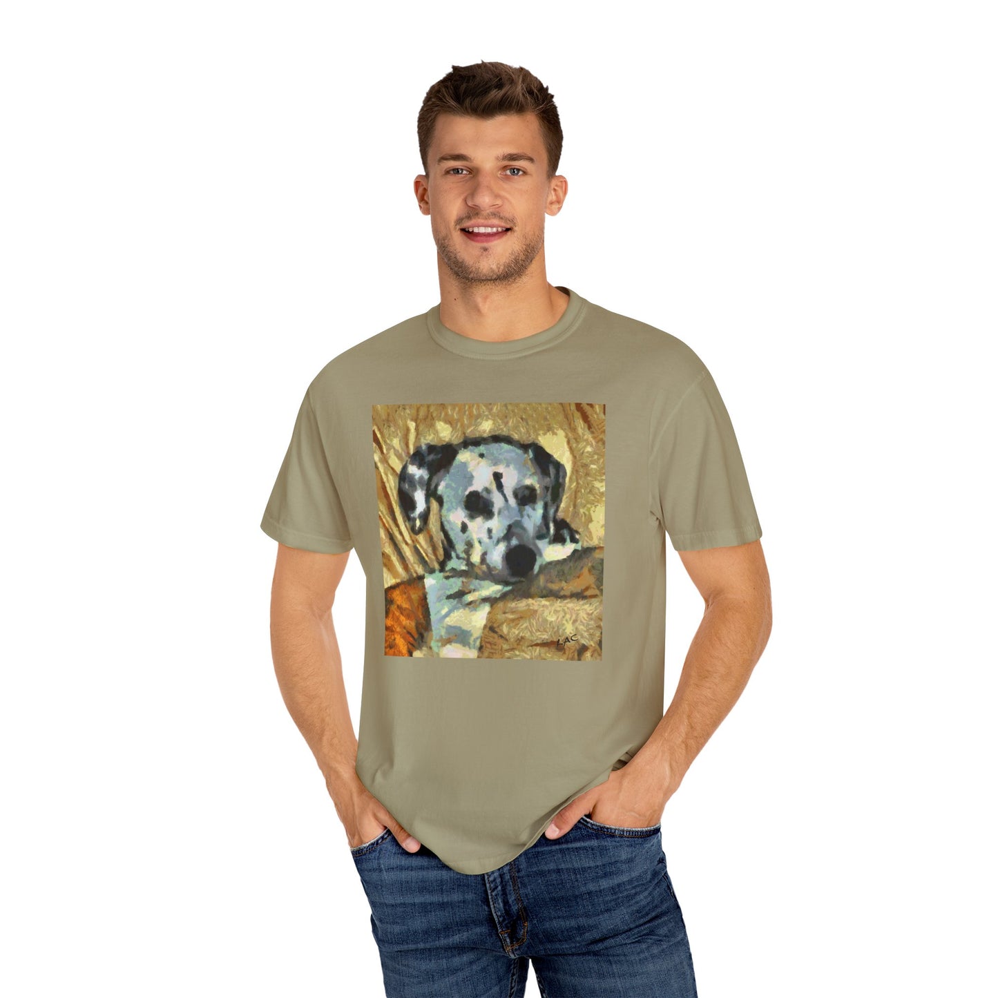 Dalmatian 'Breakfast Time' Unisex Relax Fit Garment-Dyed T-shirt