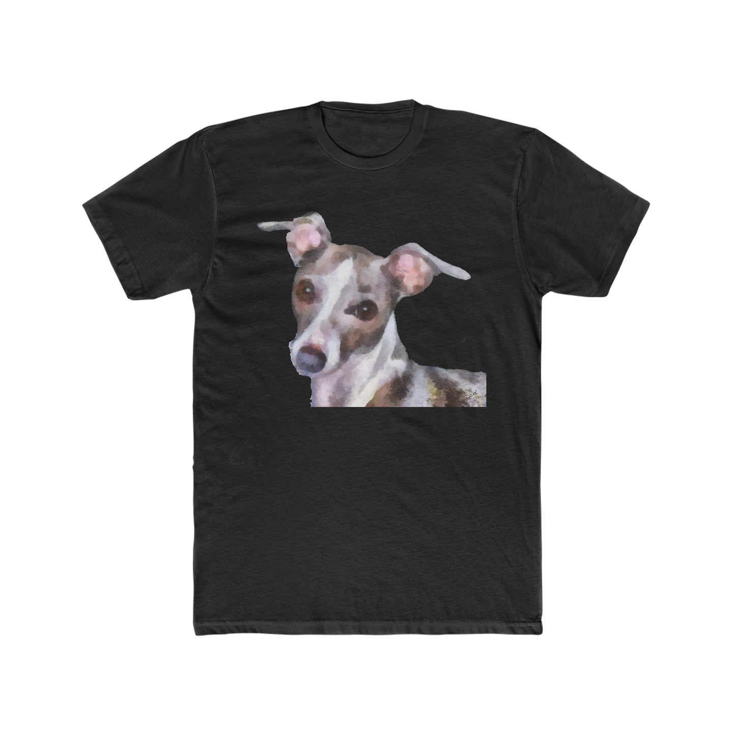 Italian Greyhound 'Lilly' Men's Fitted Cotton Crew Tee