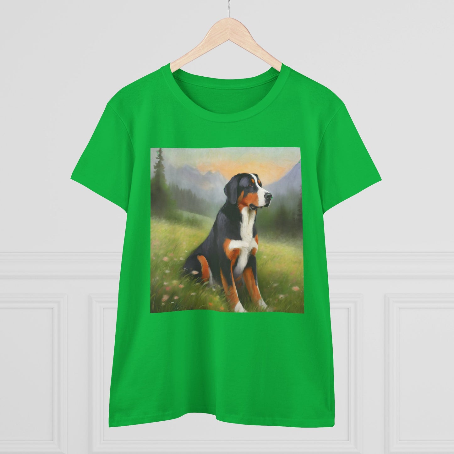 Greater Swiss Mountain Dog Women's Midweight Cotton Tee