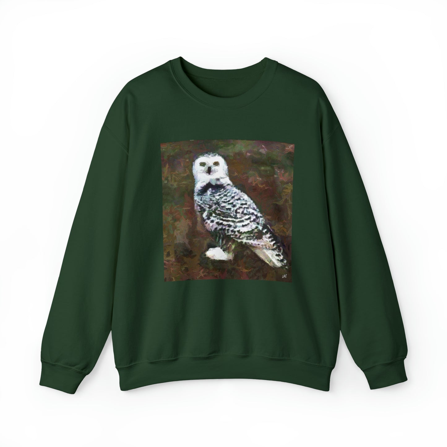 Snowy White Owl Unisex 50/50 Crewneck Sweatshirt