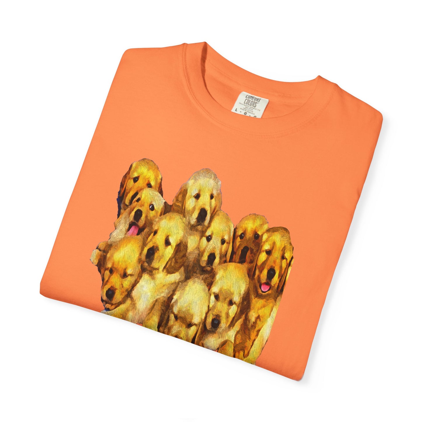 Golden Retriever Puppies Unisex-Adult Relaxed Fit Cotton T-shirt