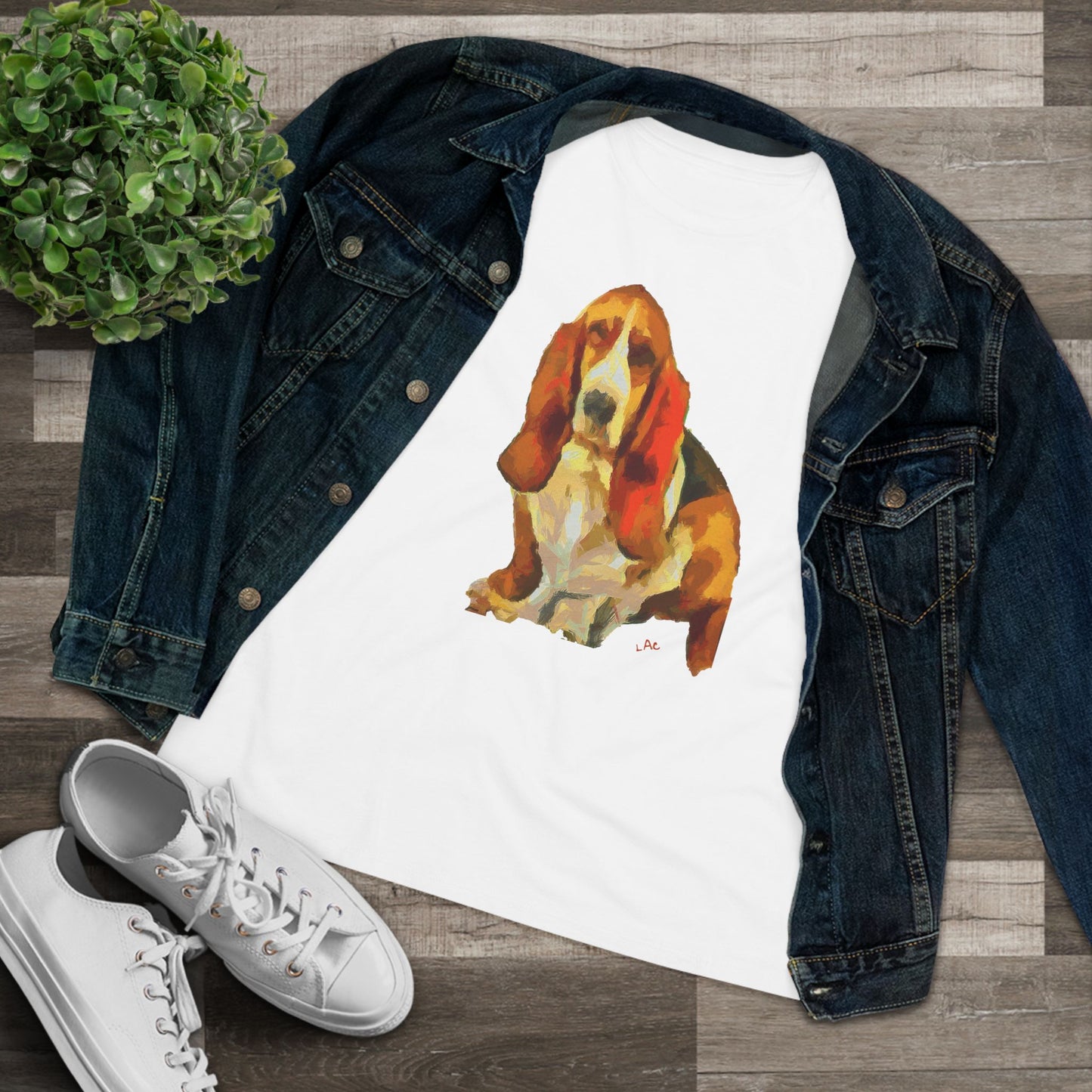 Basset Hound 'Lautrec' Women's Relaxed Fit Tee