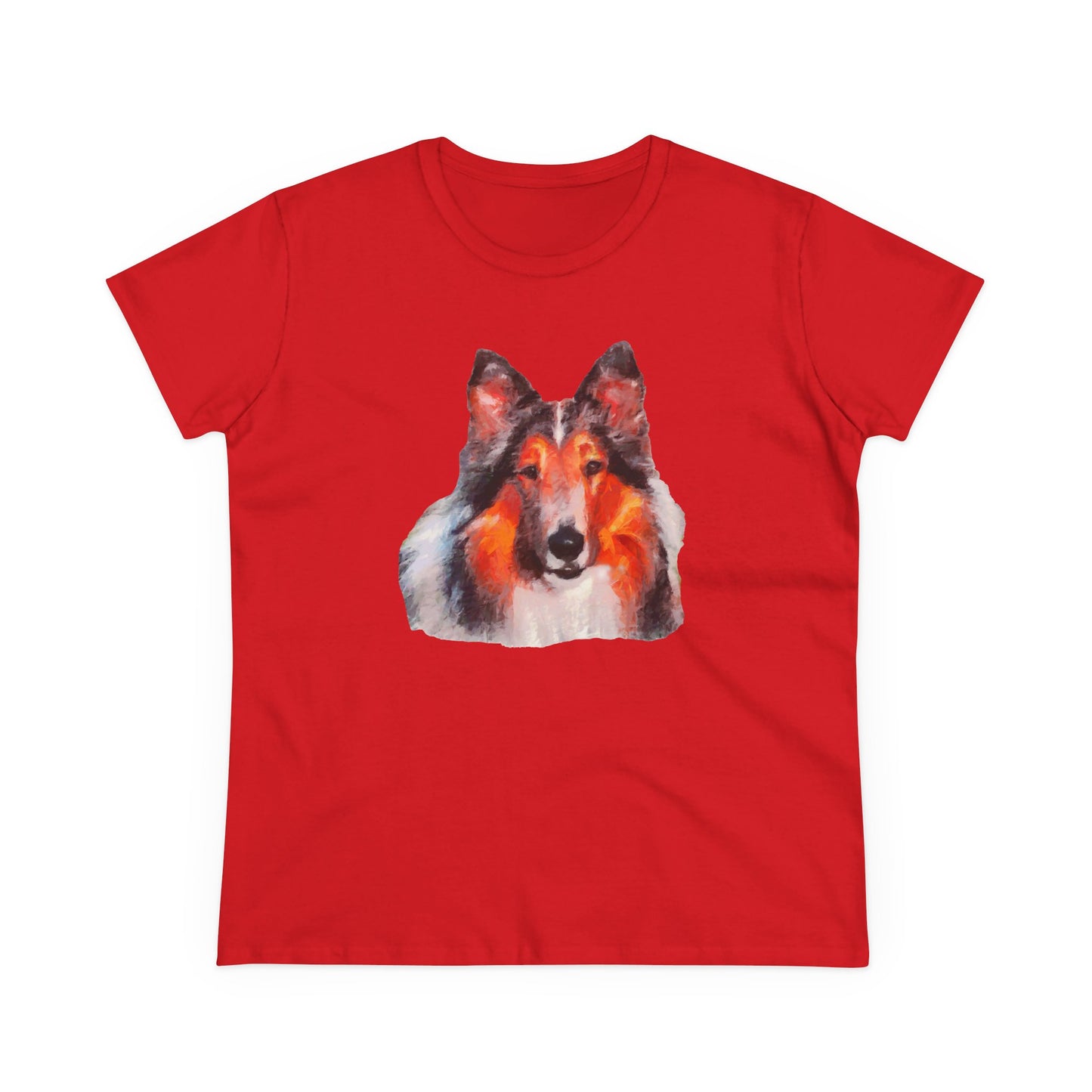 Collie - Rough Coated - Women's Midweight Cotton Tee